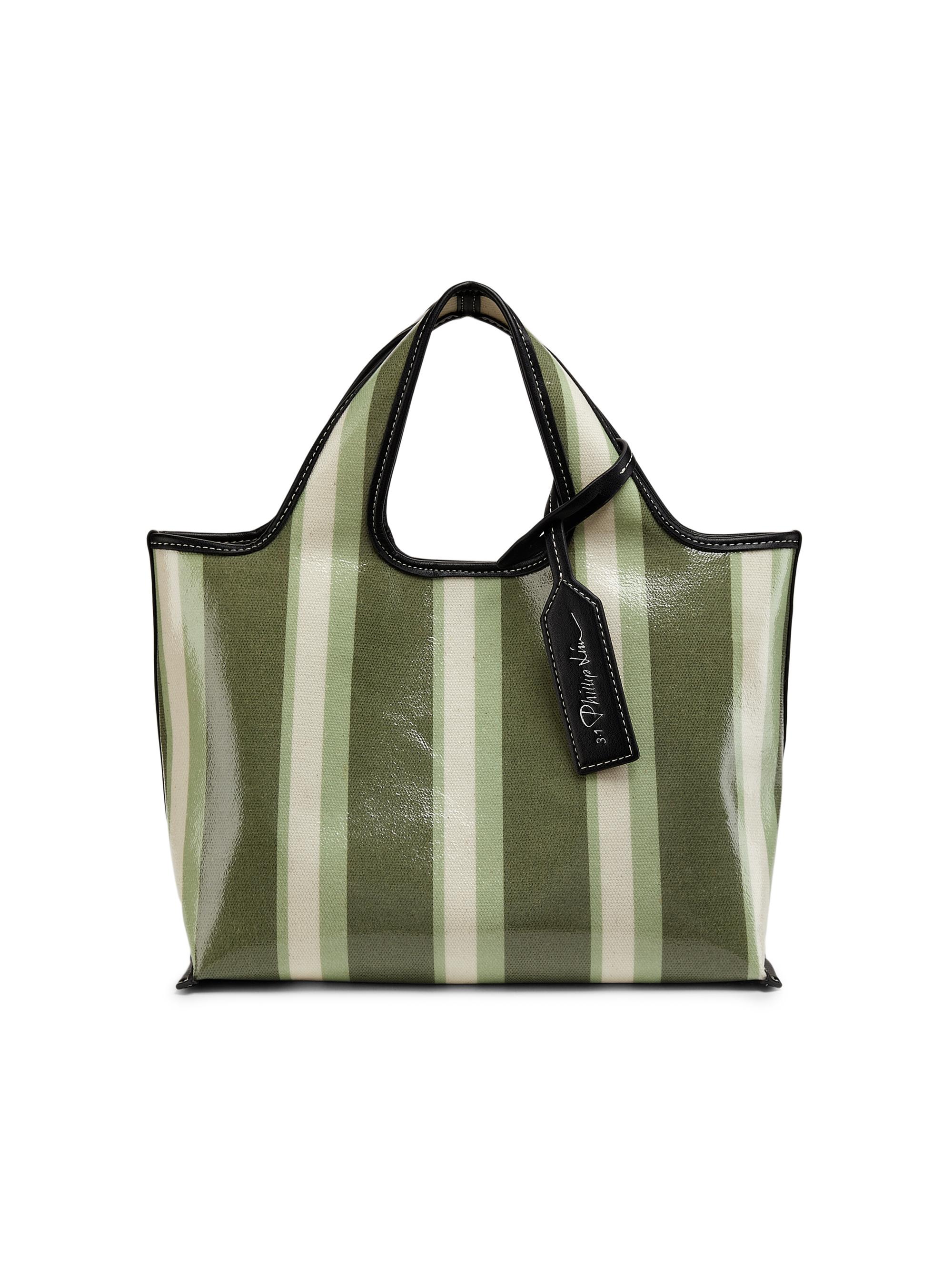 3.1 Phillip Lim Women's Mini Dual Striped Tote Bag - Thyme Multi