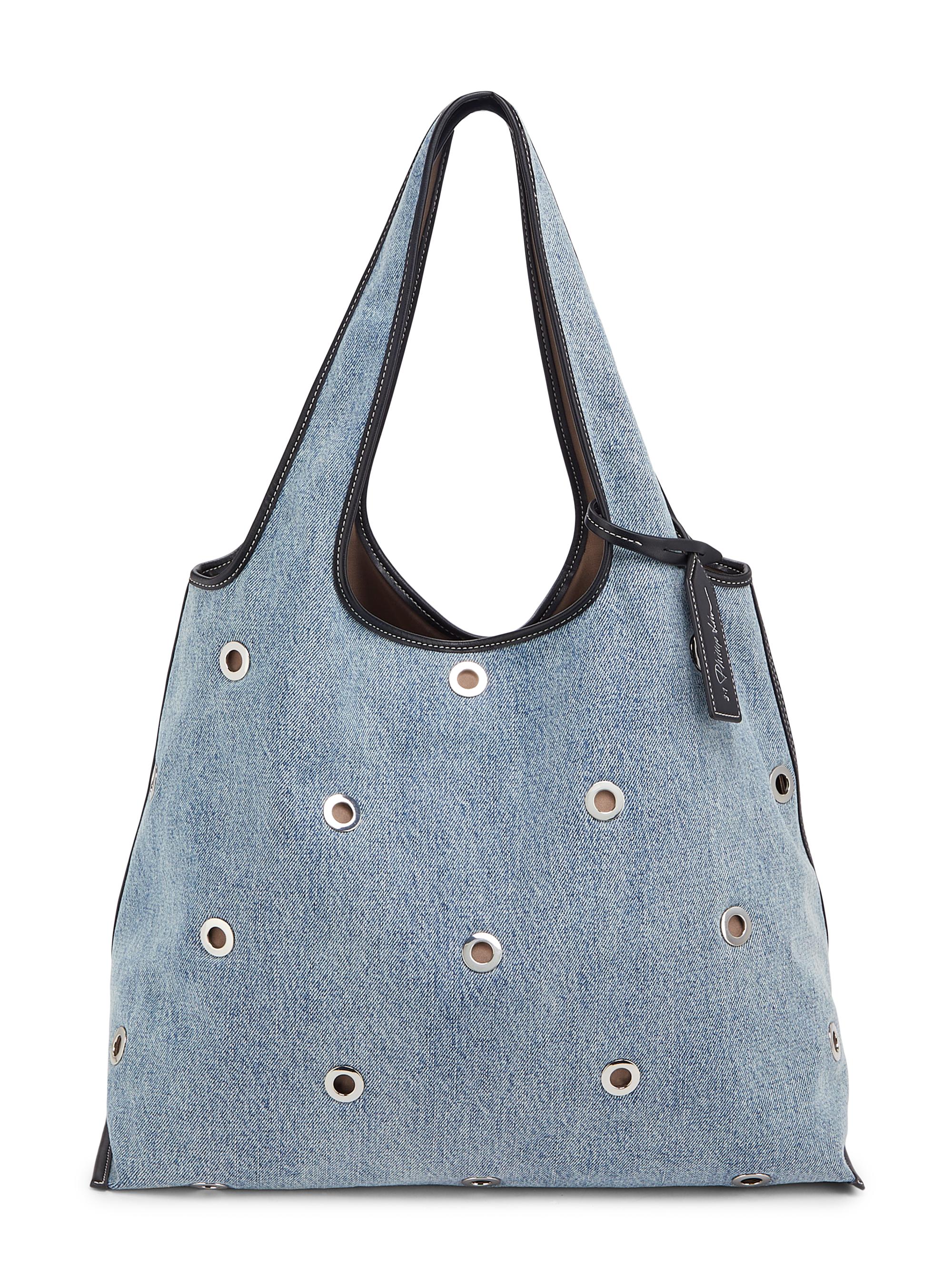 3.1 Phillip Lim Women's Market Studded Denim Tote Bag - Washed Indigo