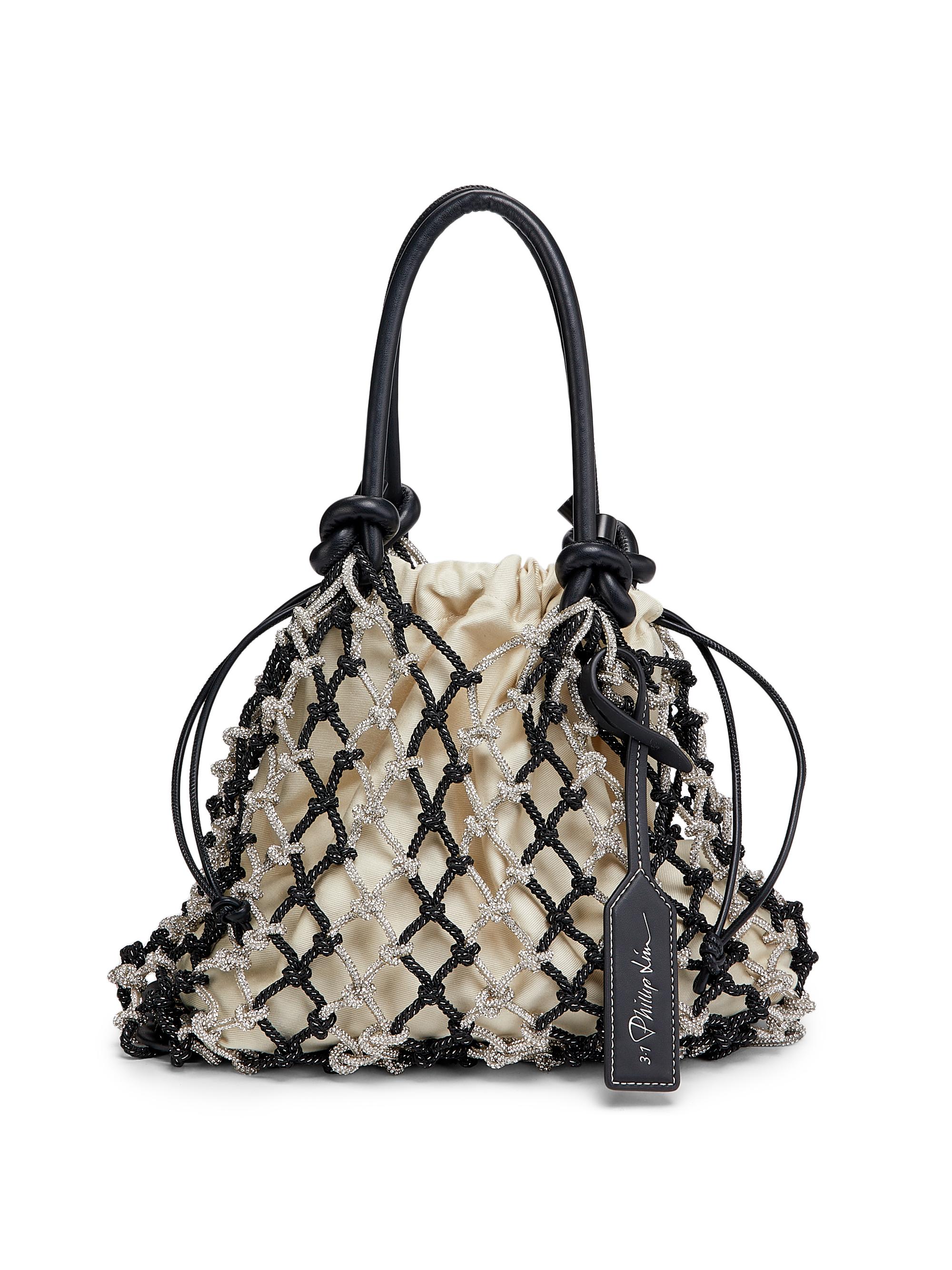 3.1 Phillip Lim Women's Mini Crystal Macramé Handbag - Silver Multi