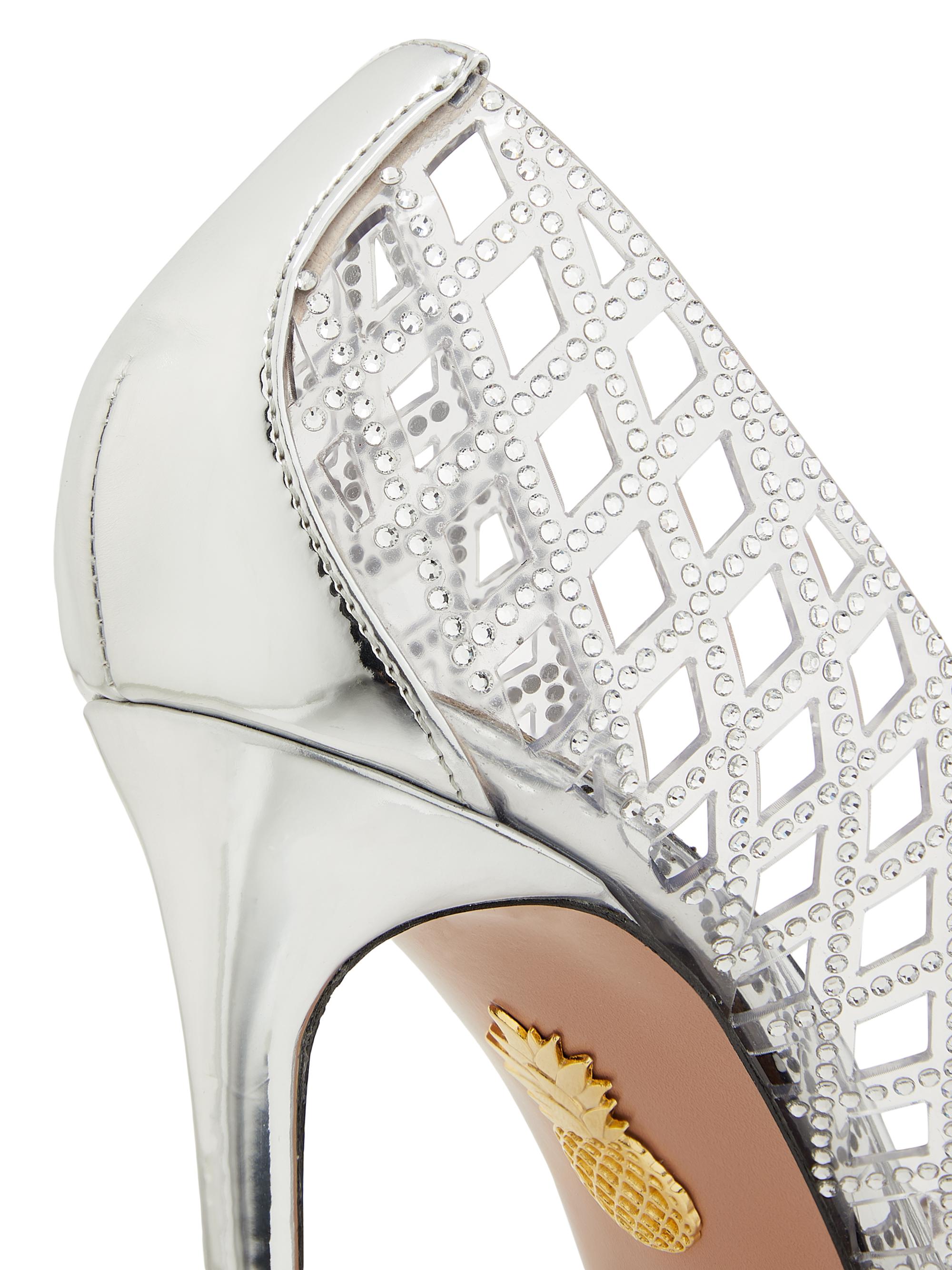Aquazzura Lumiere 105MM Rhinestone-Embellished Pumps | Saks Fifth