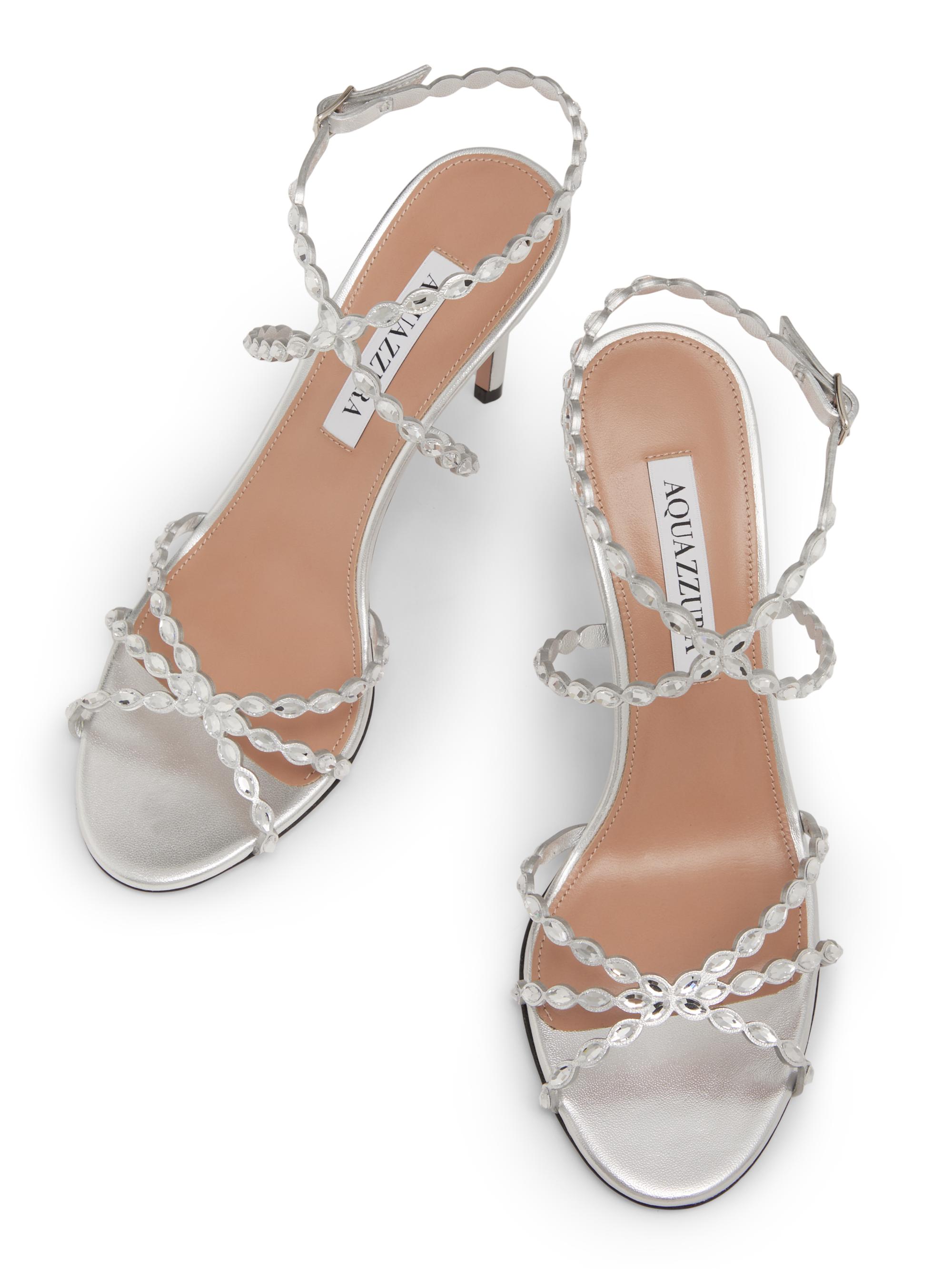 Aquazzura Love Struck 85MM Embellished Leather Sandals | Saks