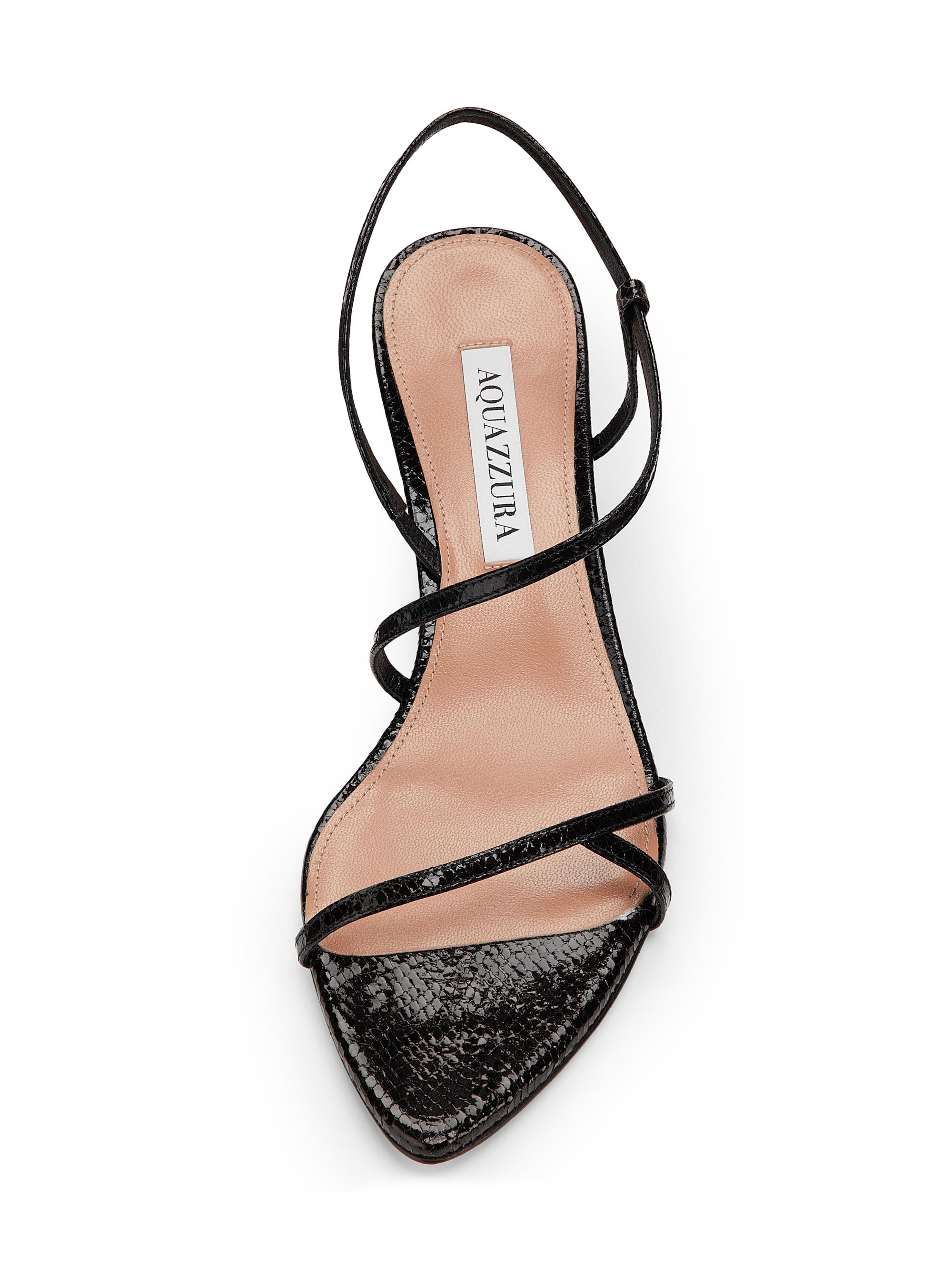 Aquazzura Tease 50MM Leather Kitten Heel Sandals | Saks Fifth Avenue