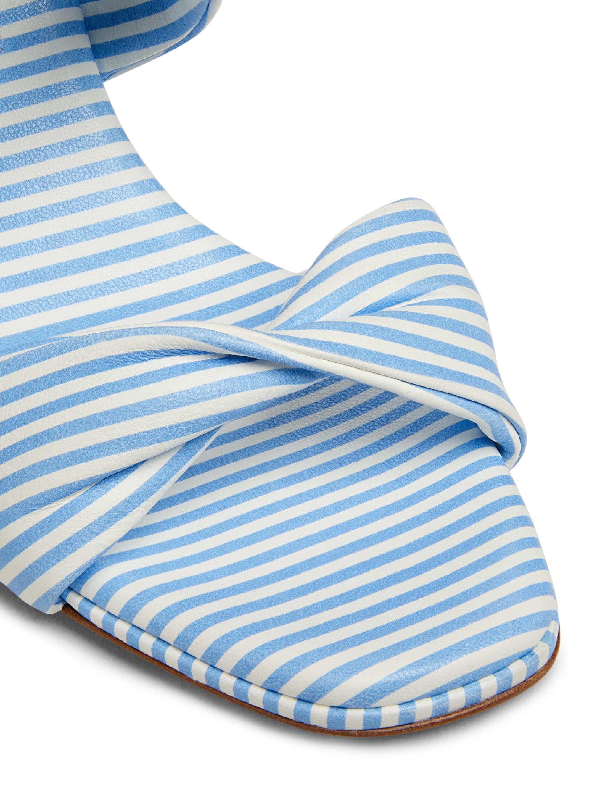 Aquazzura Twist 75MM Striped Leather Mules | Saks Fifth Avenue