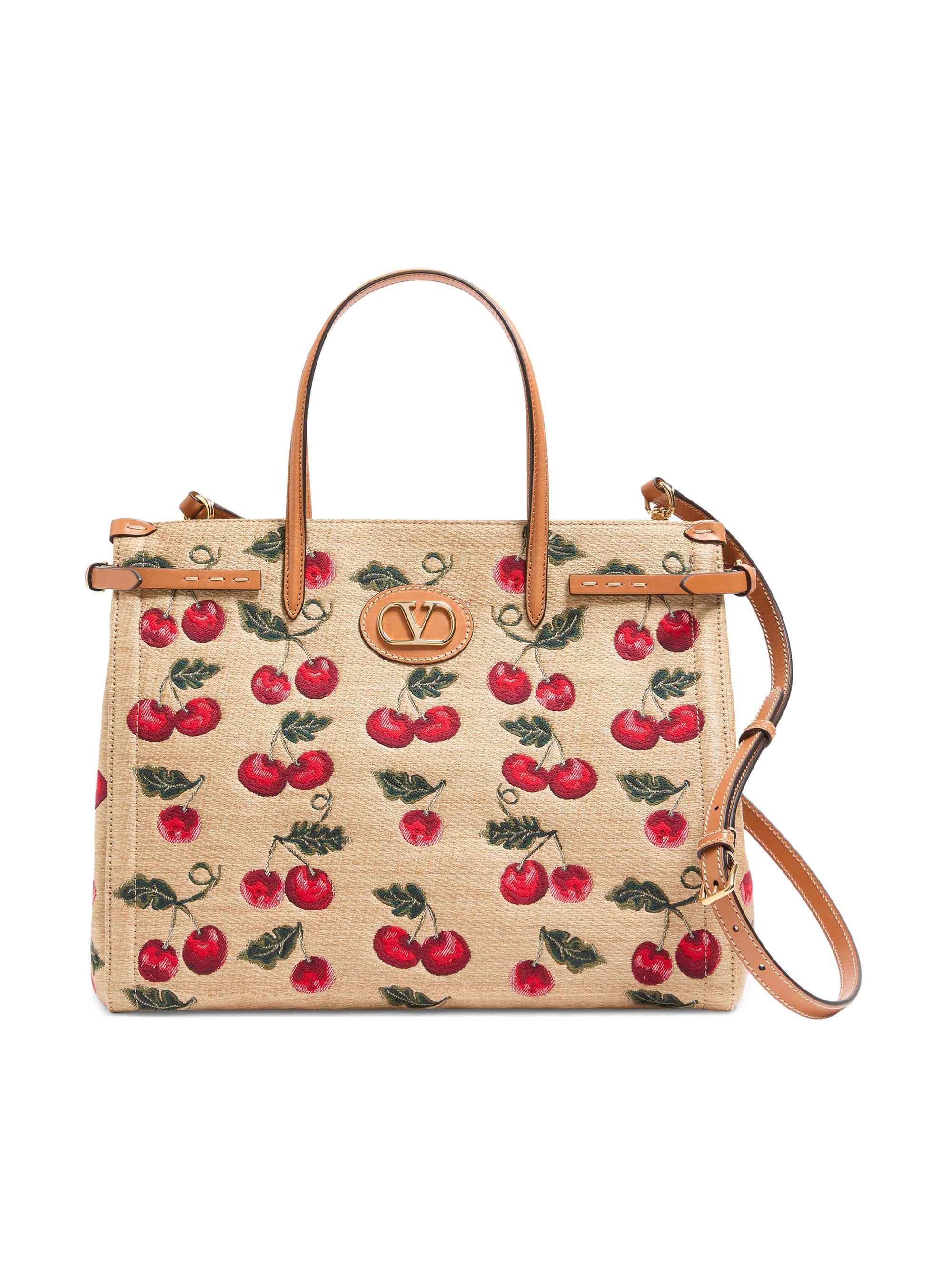Valentino Garavani Women's Antibes  Shopping Tote Bag - Natural Red