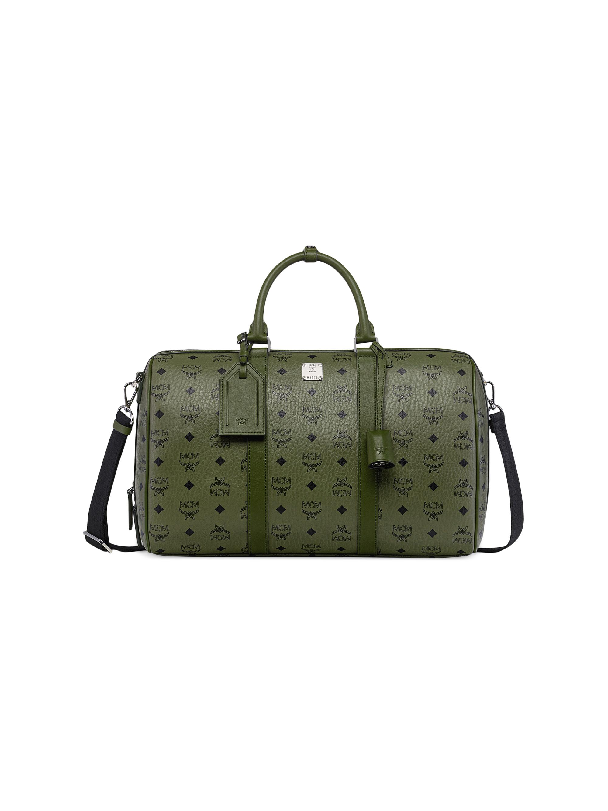 MCM Men's Ottomar Visetos Monogram Weekender - Khaki Moss