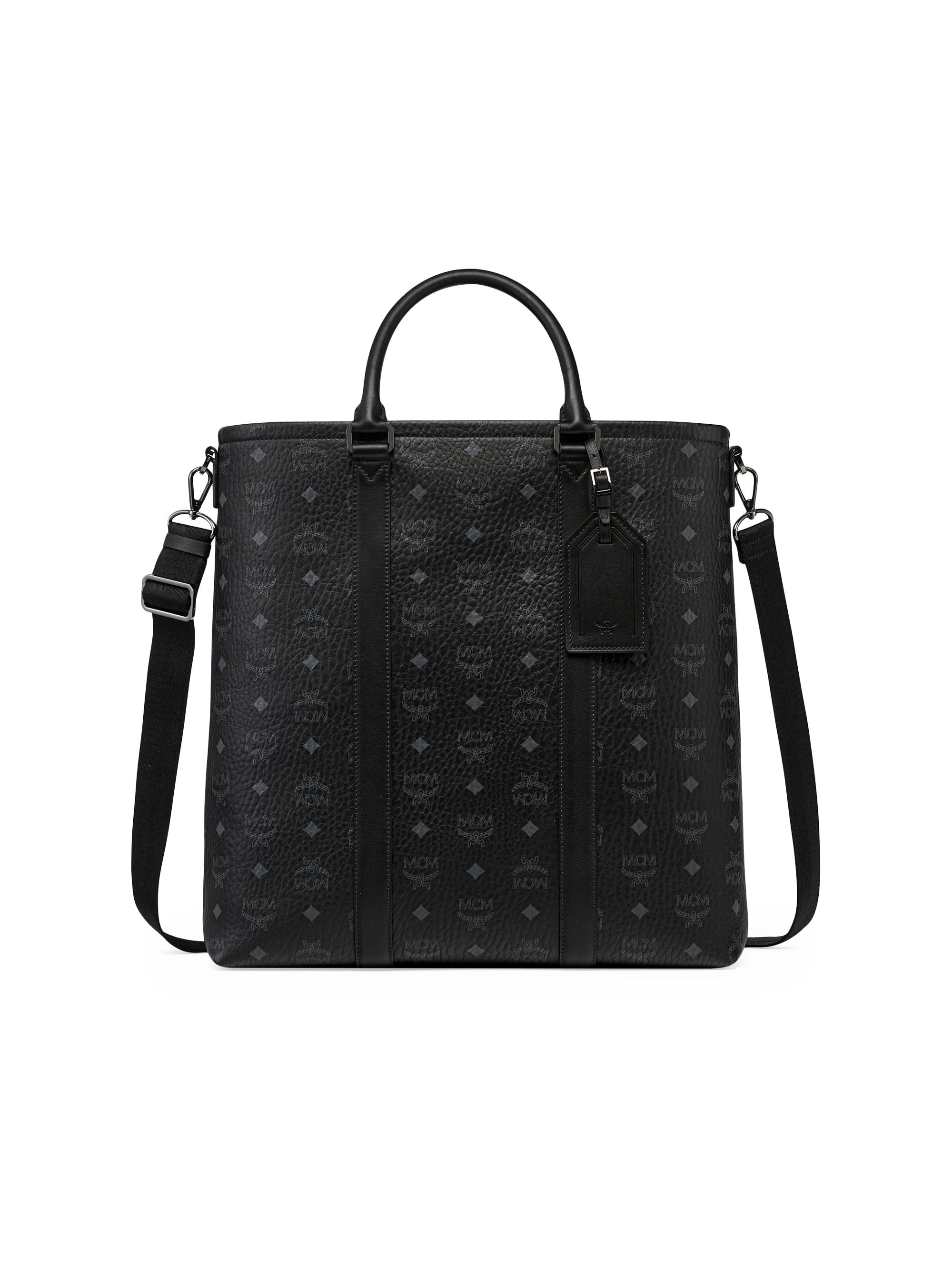 MCM Men's Aren Coated Canvas Tote - Black