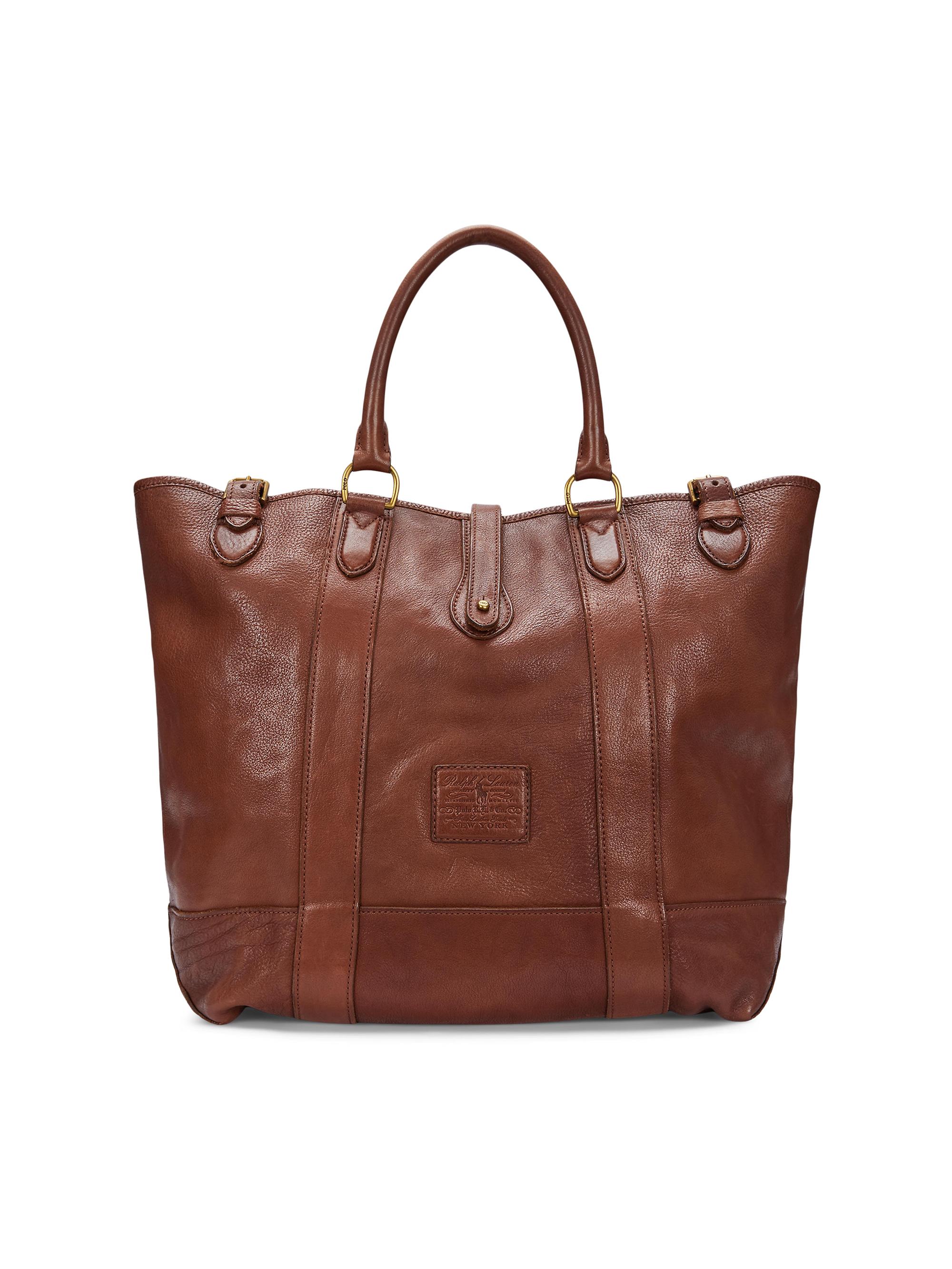 Polo Ralph Lauren Men's Heritage Leather Tote Bag - British Tan