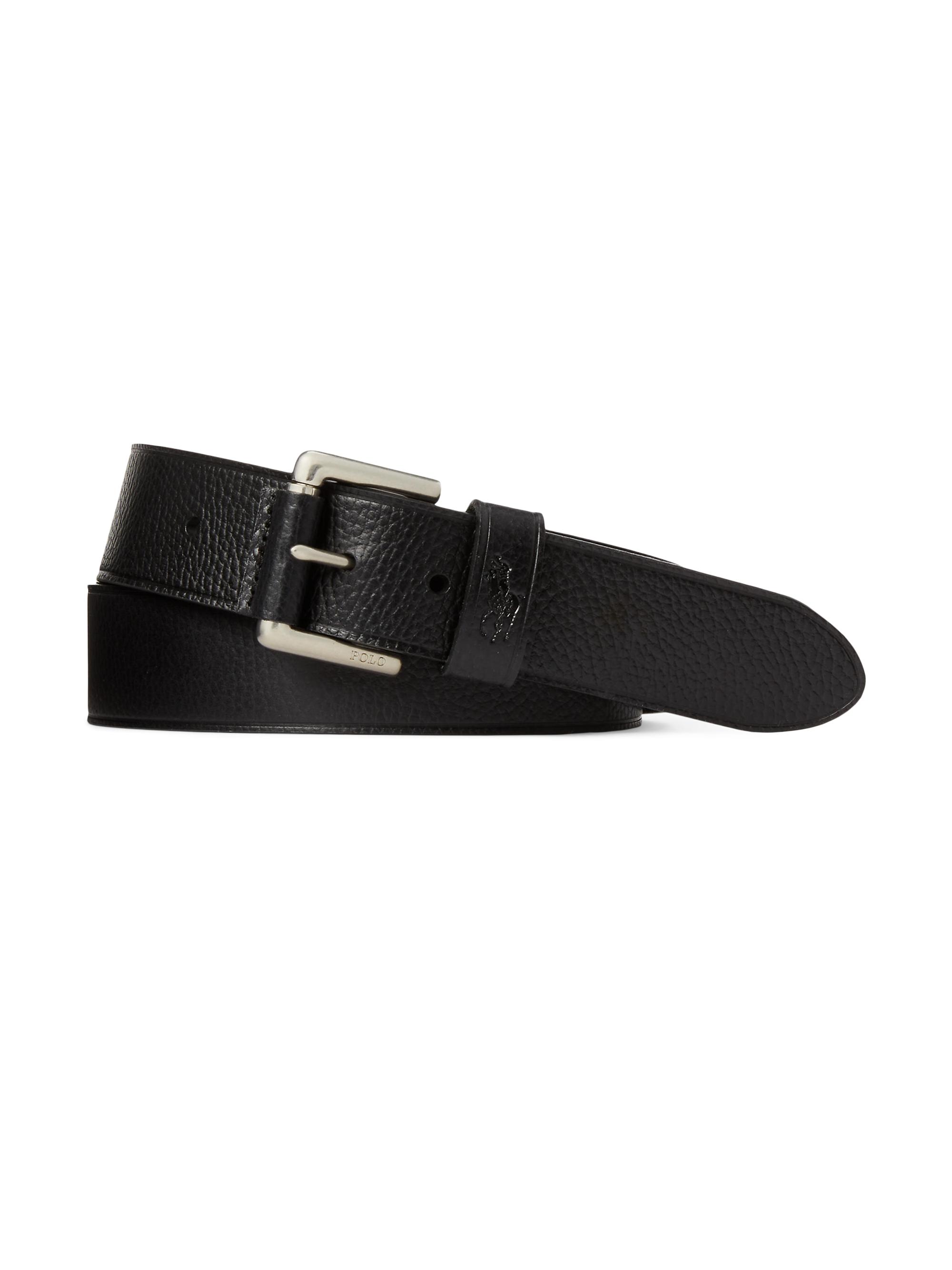 Polo Ralph Lauren Men's Pebbled Leather Belt - Black