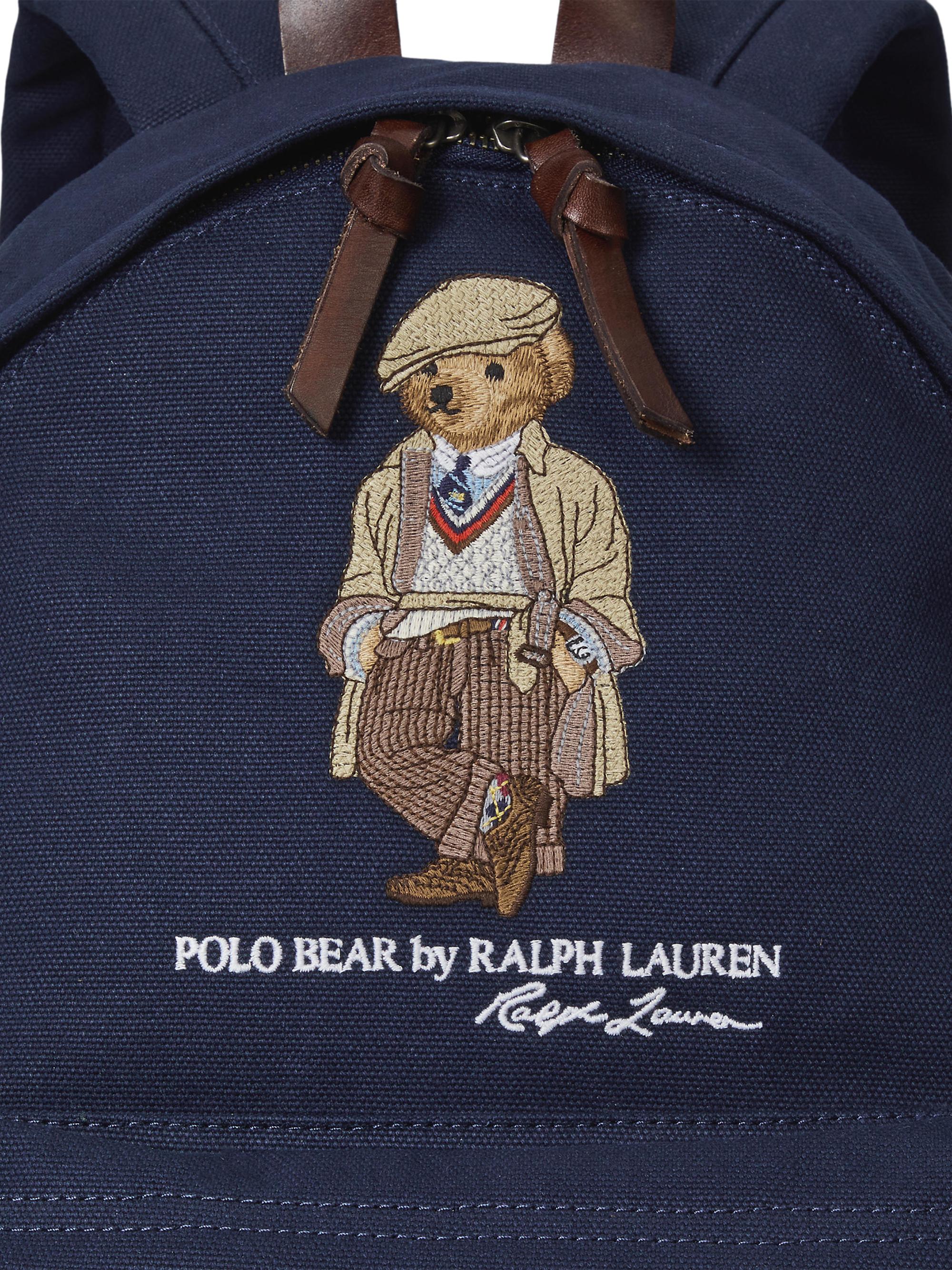 Polo by Ralph Lauren ケース バーガンディ　ポロベア Polo ベア レザー ジップ カード ケース
