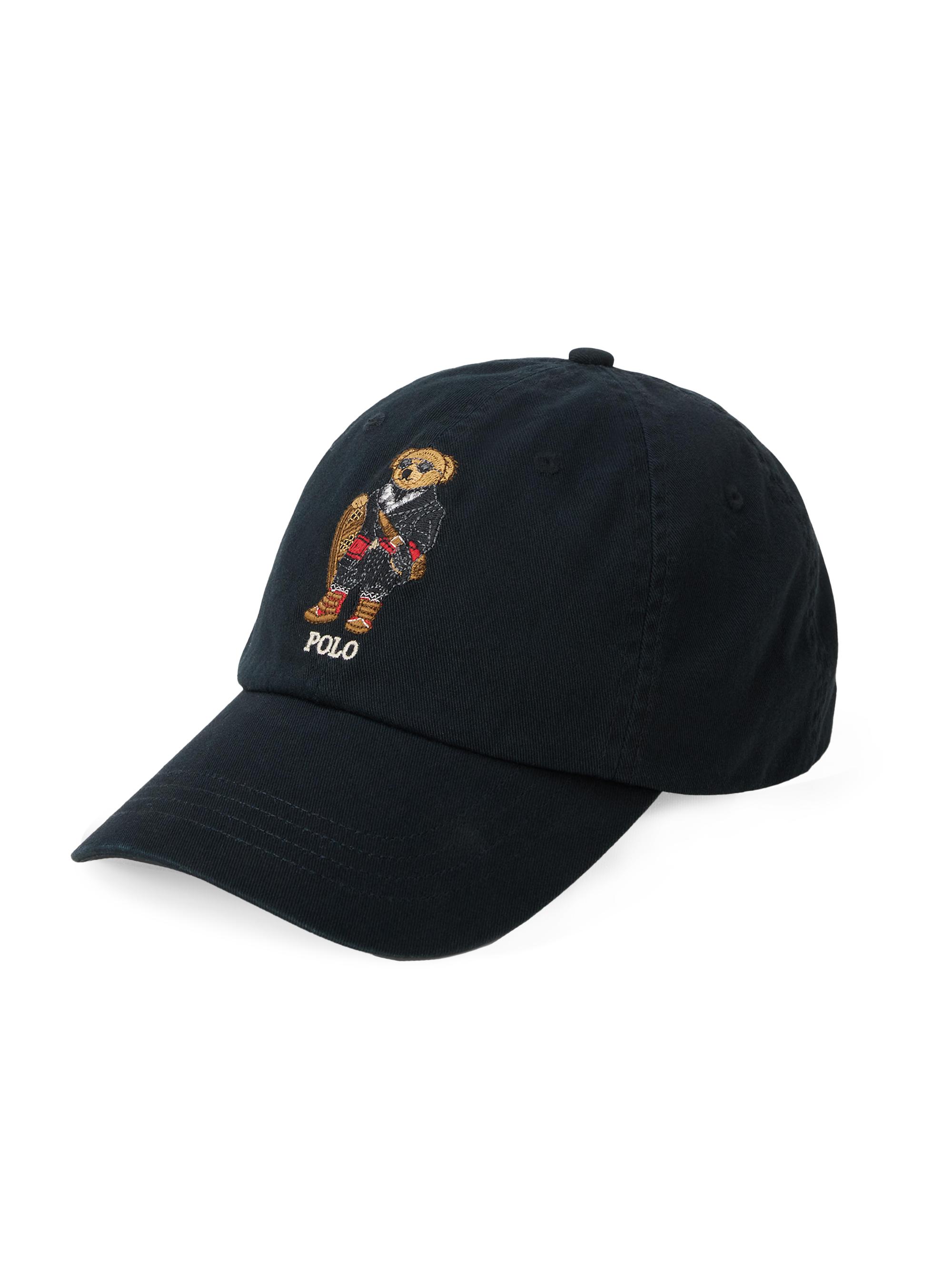 Polo Ralph Lauren Men's Polo Bear Cotton Twill Cap - Polo Black Holiday Bear