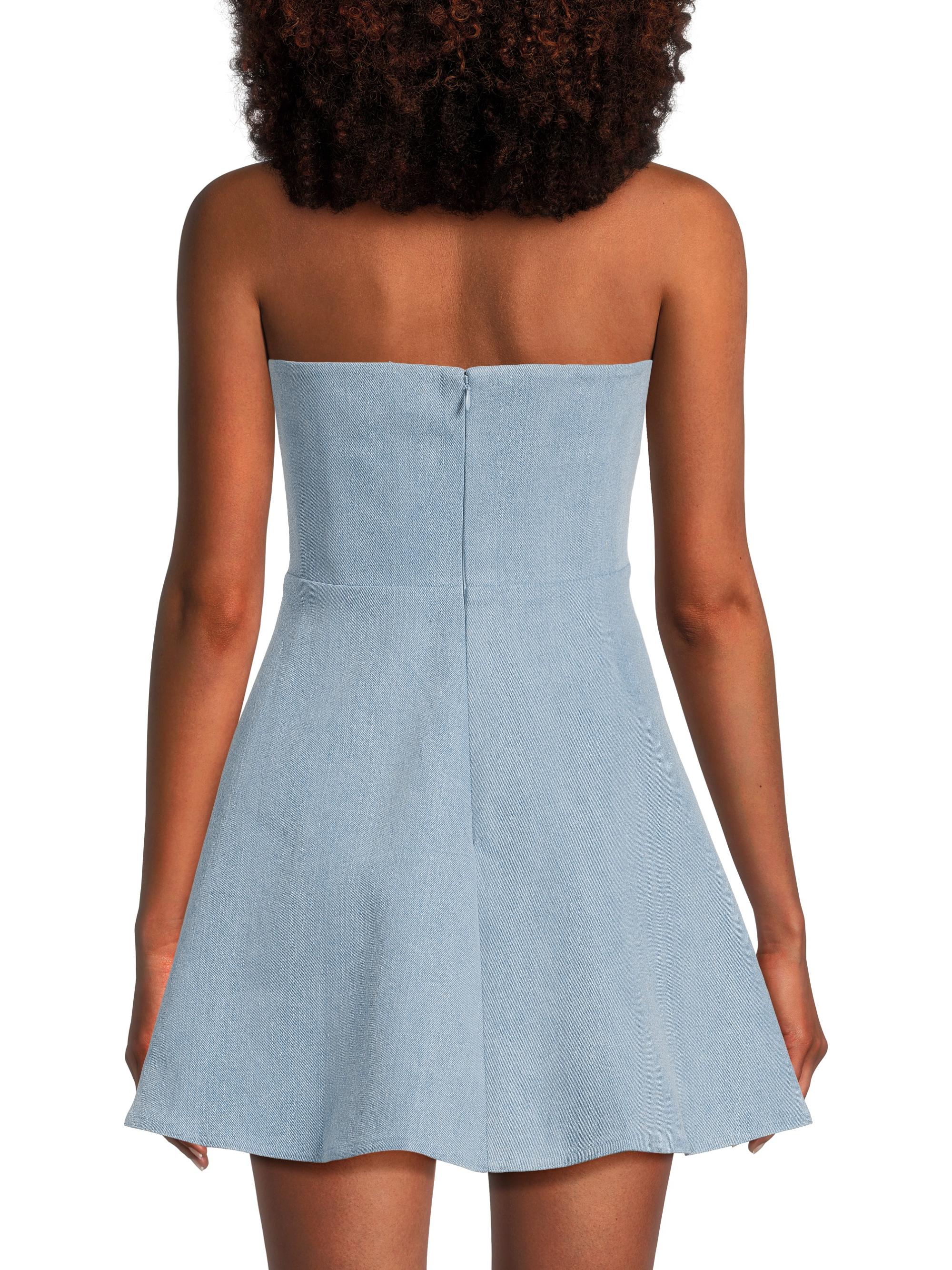 sau lee blue mini dress SAU LEE Nina Brocade Mini Dress, Blue Ash