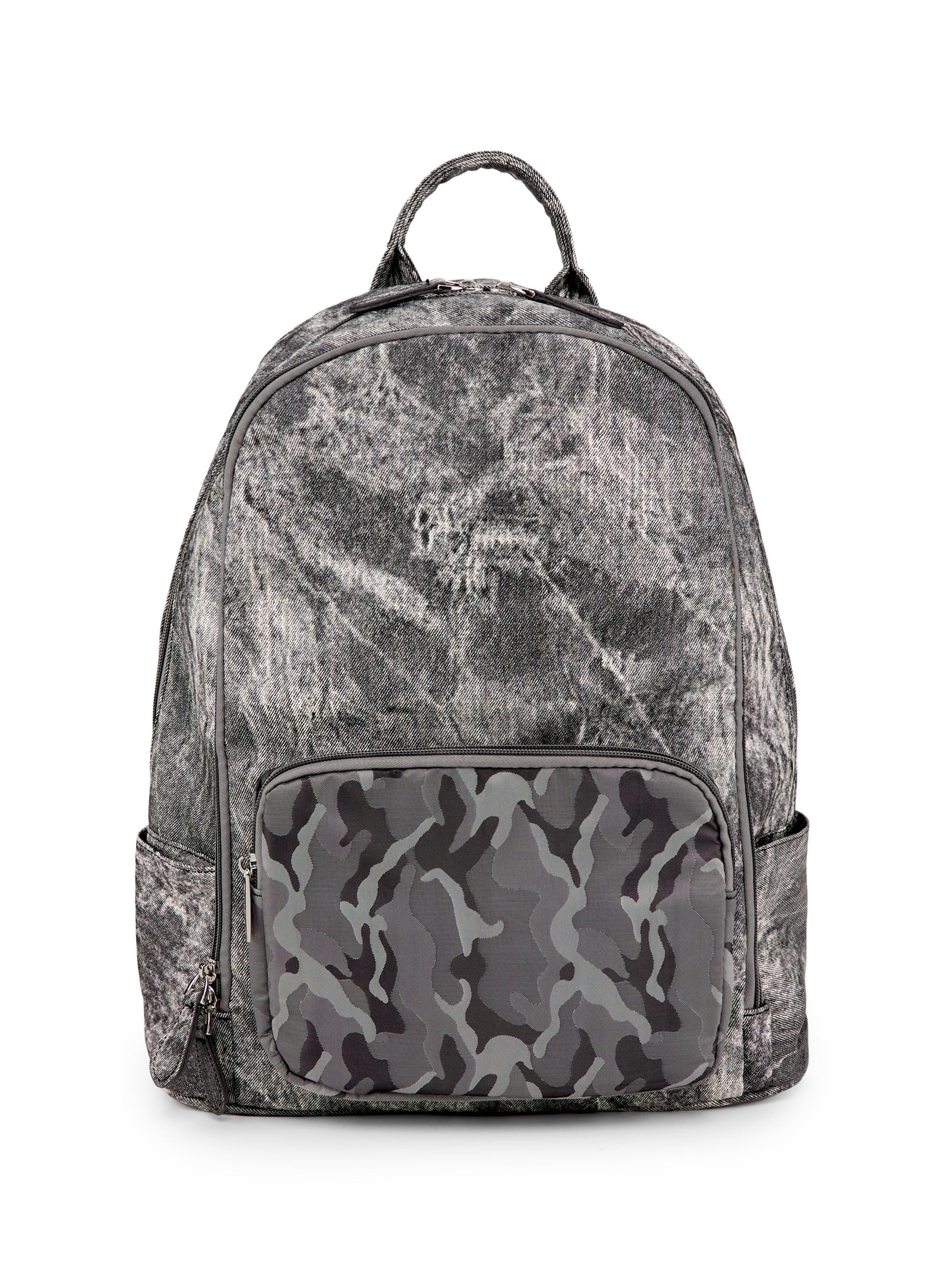 Bari Lynn Kid's Denim Camo Backpack - Black Denim