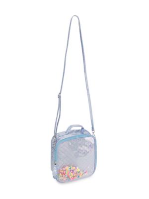 Bari Lynn Kid's Quilted Confetti Charm Backpack & Lunchbox Set