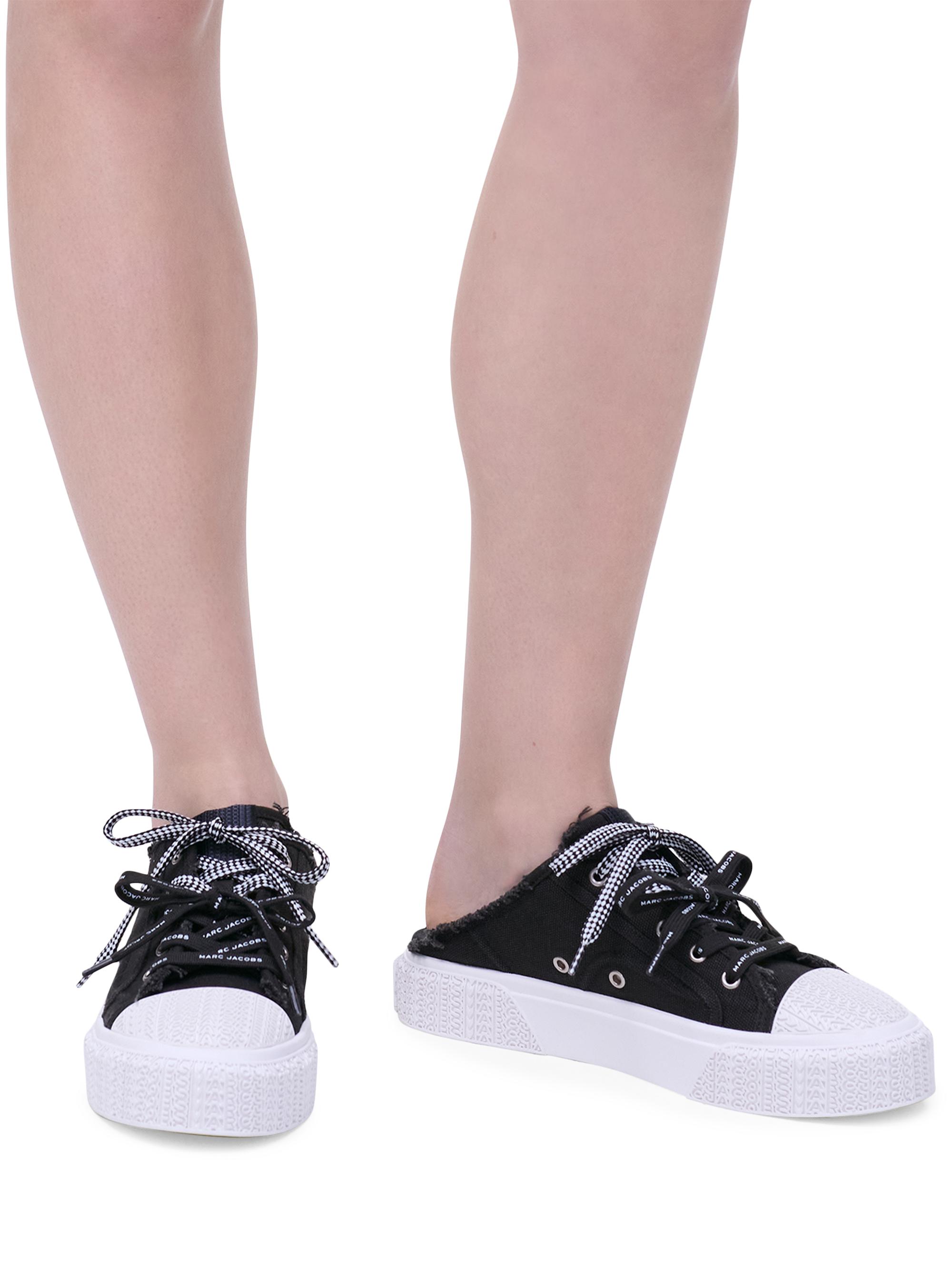 Marc Jacobs The Sneaker Canvas Mules | Saks Fifth Avenue