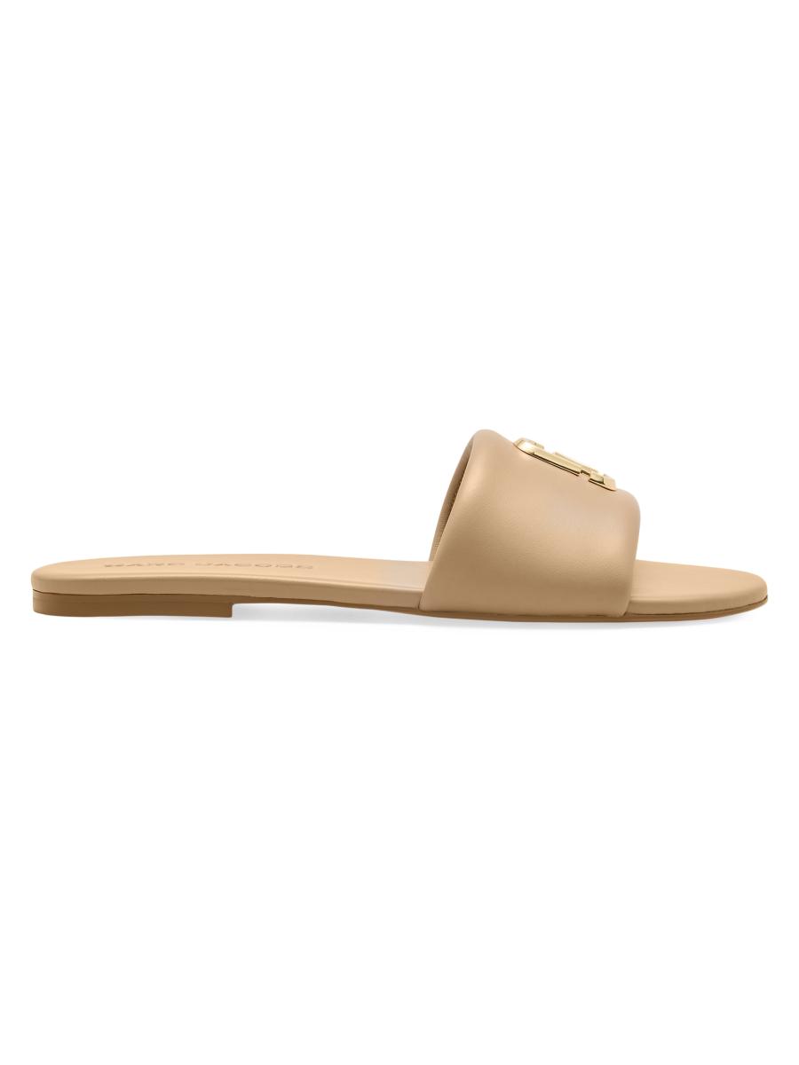 Marc Jacobs Women's The Snapshot Leather Slides In Brown