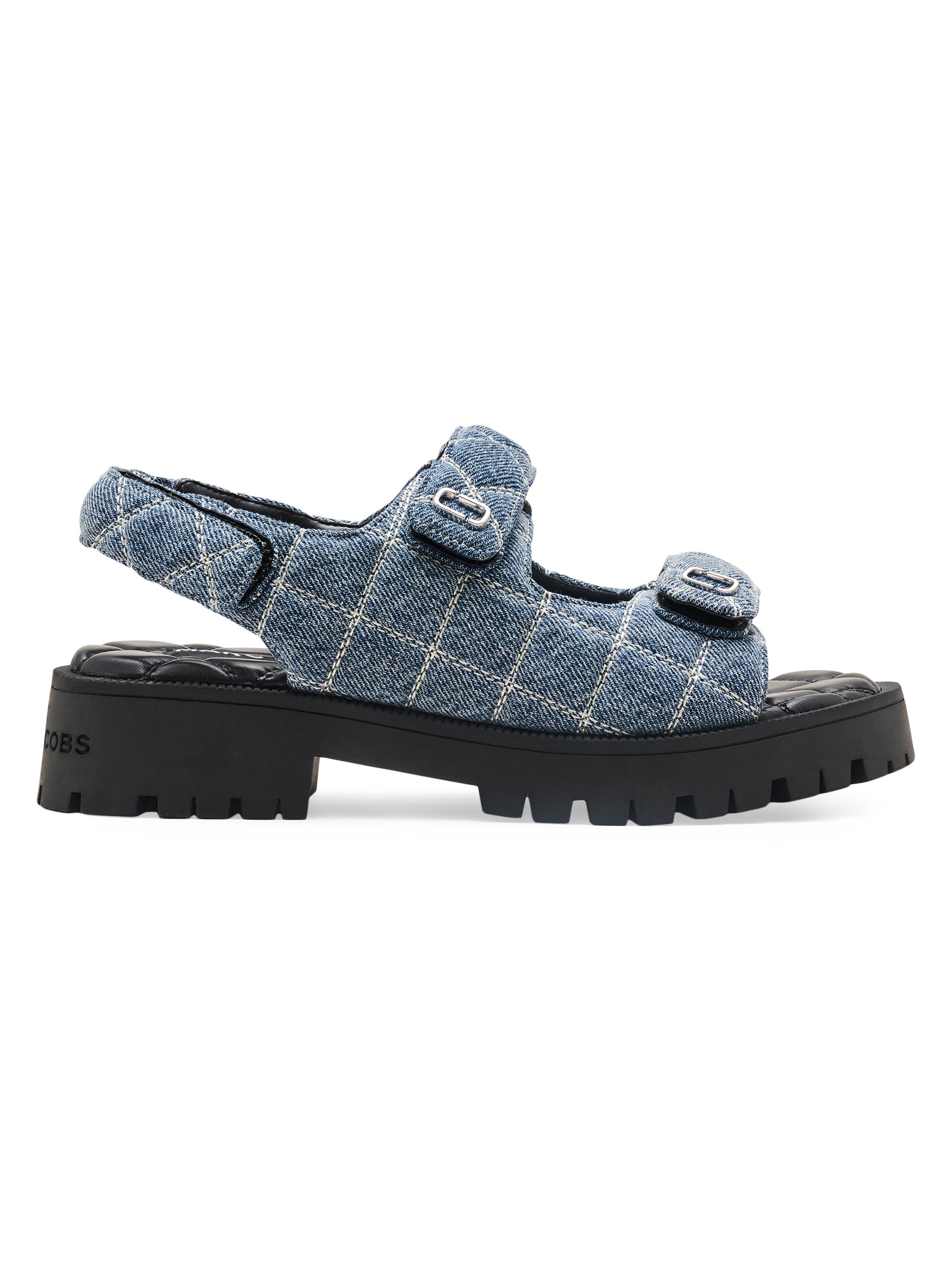 Marc Jacobs The J Marc Quilted Denim Sandals | Saks Fifth Avenue