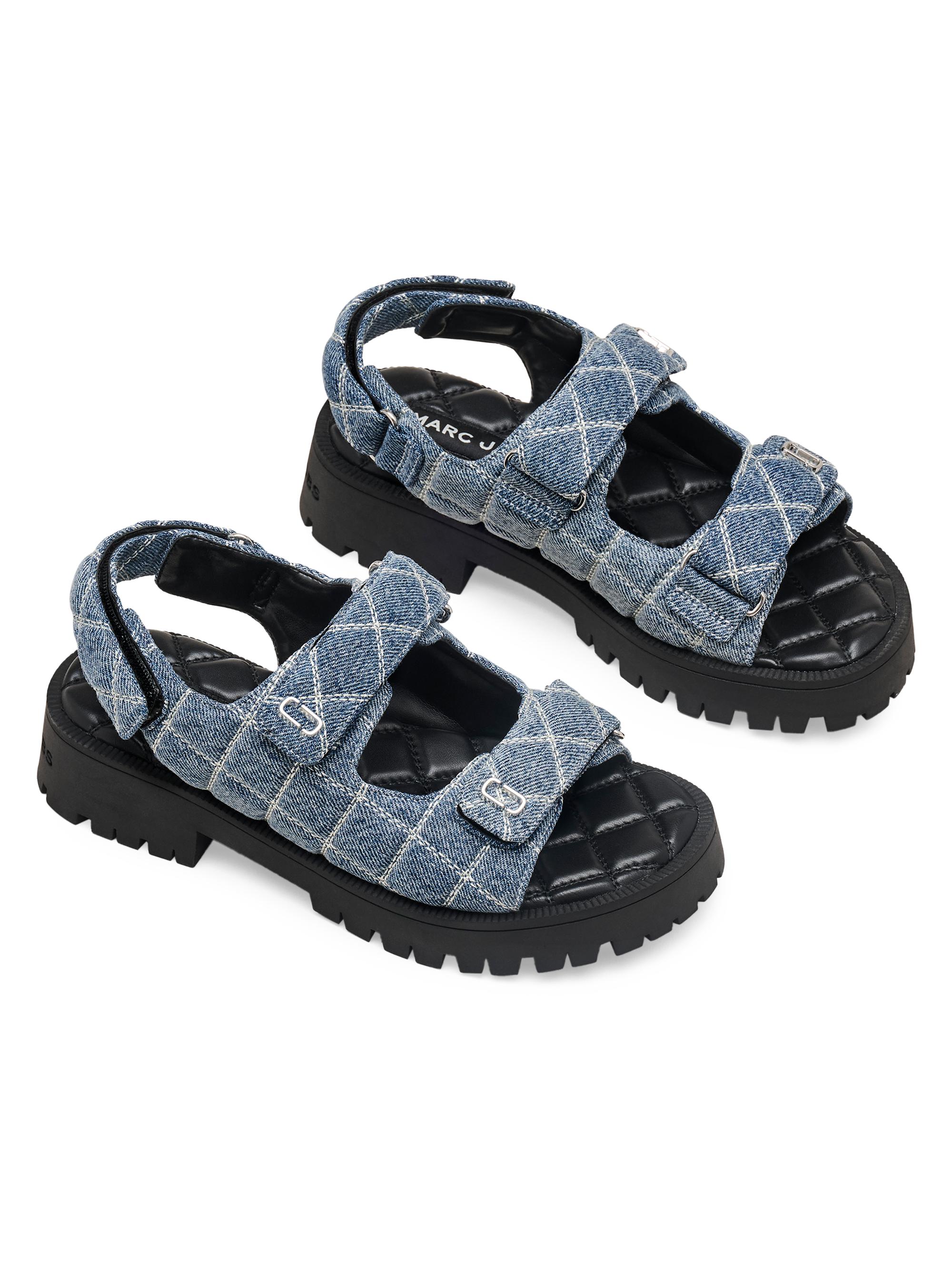 Marc Jacobs The J Marc Quilted Denim Sandals | Saks Fifth Avenue
