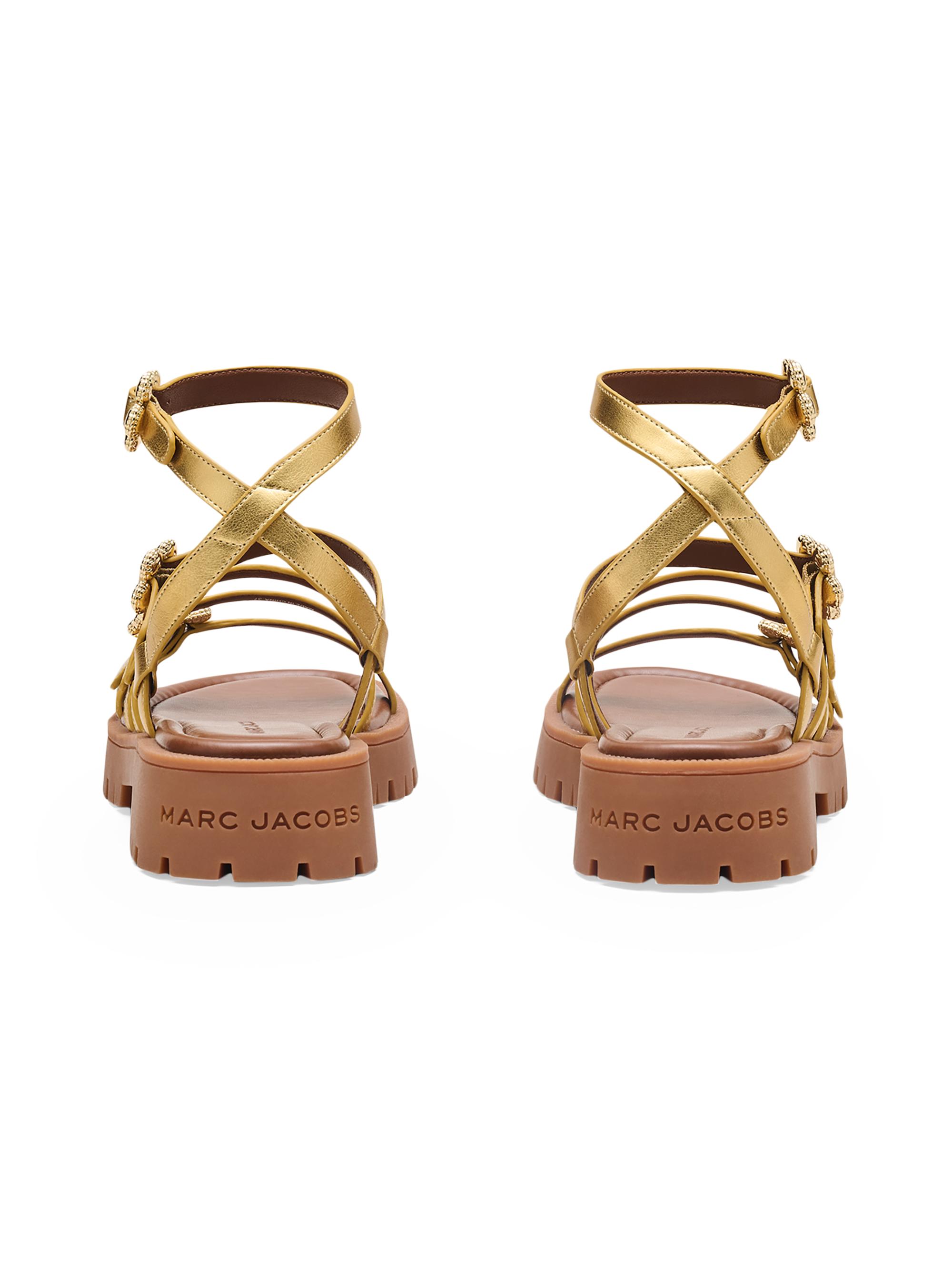 Marc Jacobs The Kiki Gladiator 40MM Metallic Leather Platform