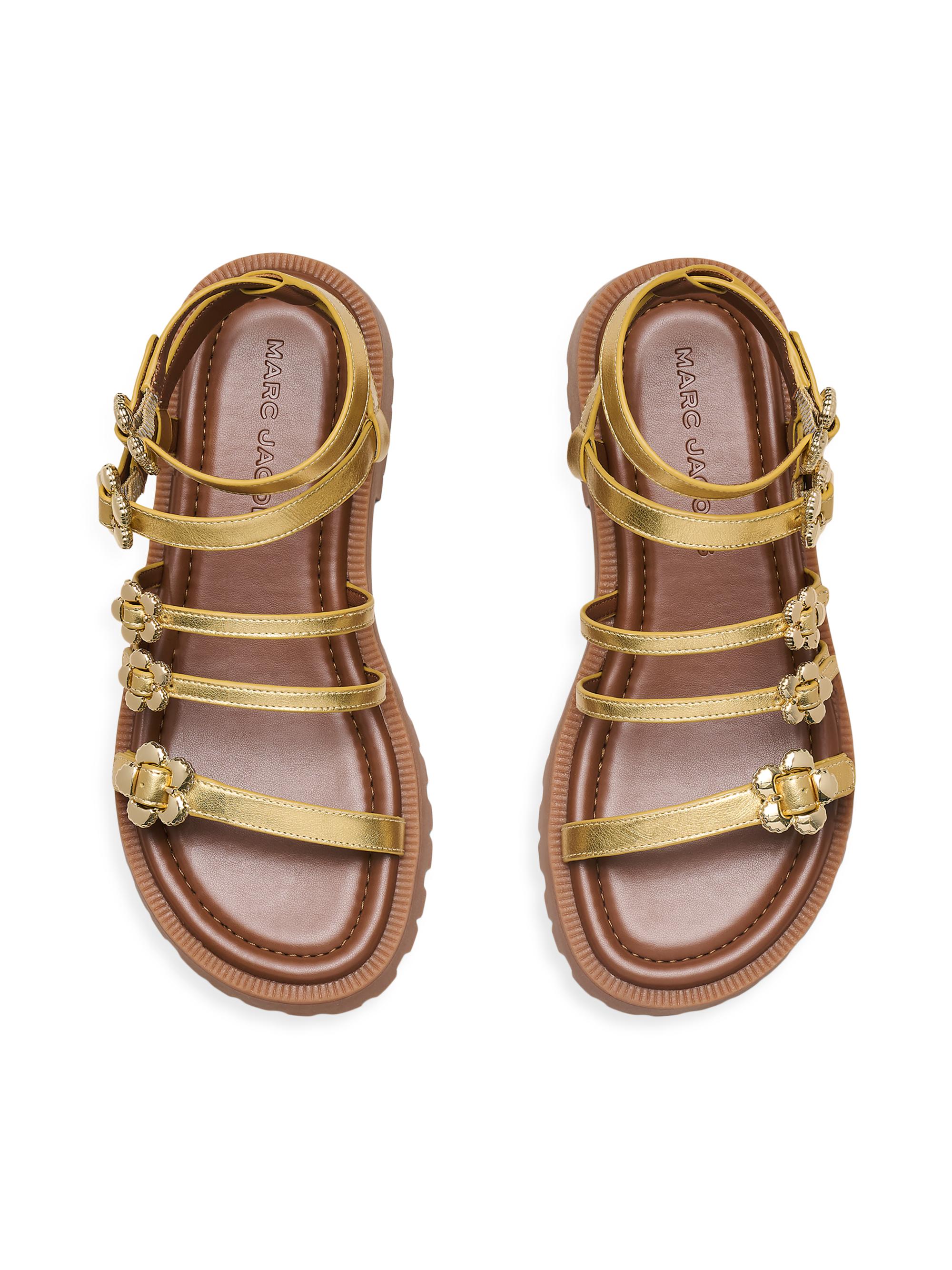 Marc Jacobs The Kiki Gladiator 40MM Metallic Leather Platform
