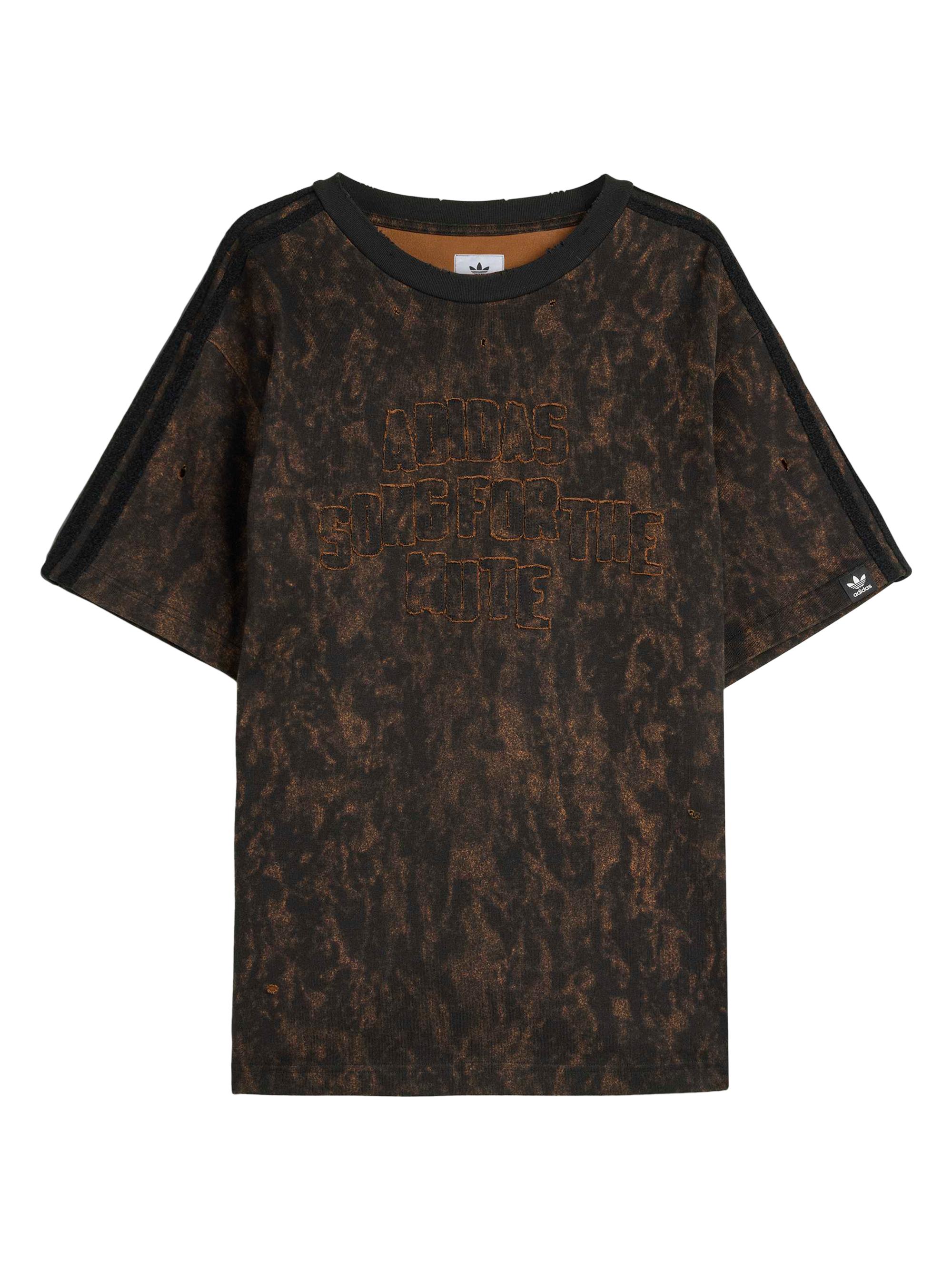 adidas Men's  x SFTM ADI006 Logo-Embroidered Cotton Crewneck T-Shirt - Stone Khaki