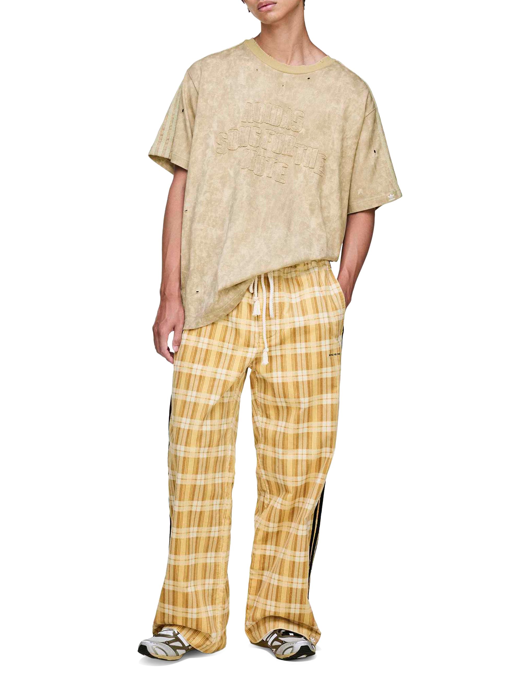 adidas Men's  x SFTM ADI006 Logo-Embroidered Cotton Crewneck T-Shirt - Clay Savannah