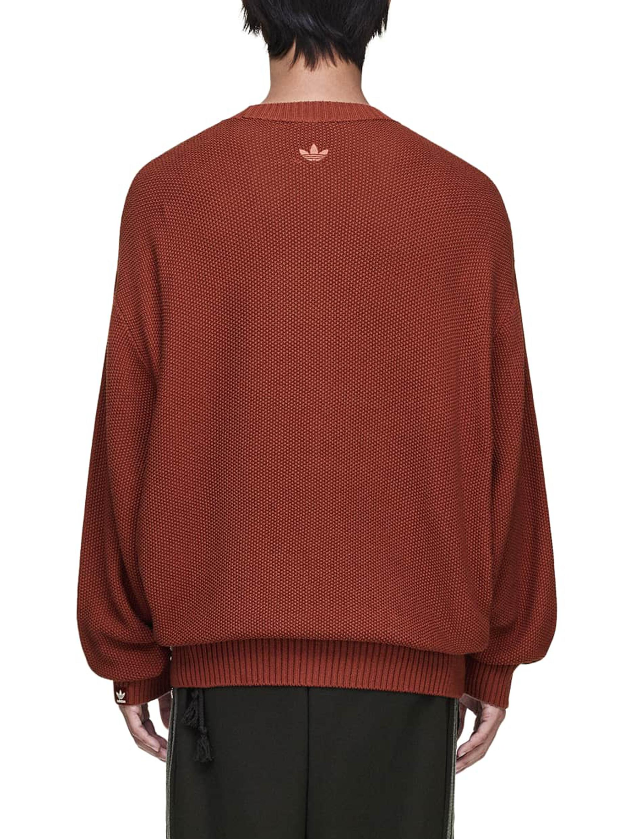 adidas adidas x SFTM ADI006 Button-Detail Cotton Crewneck Sweater