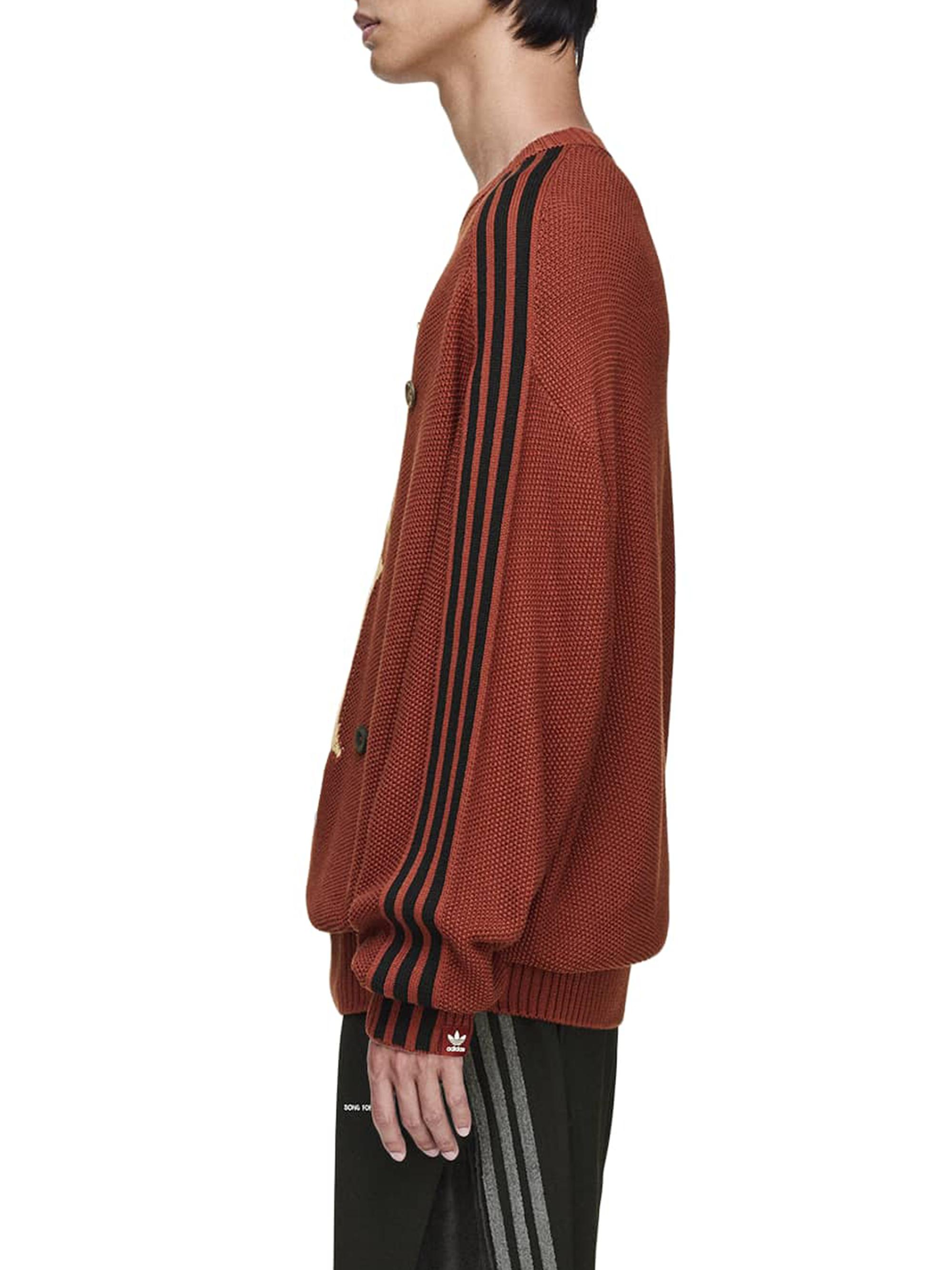 adidas adidas x SFTM ADI006 Button-Detail Cotton Crewneck Sweater