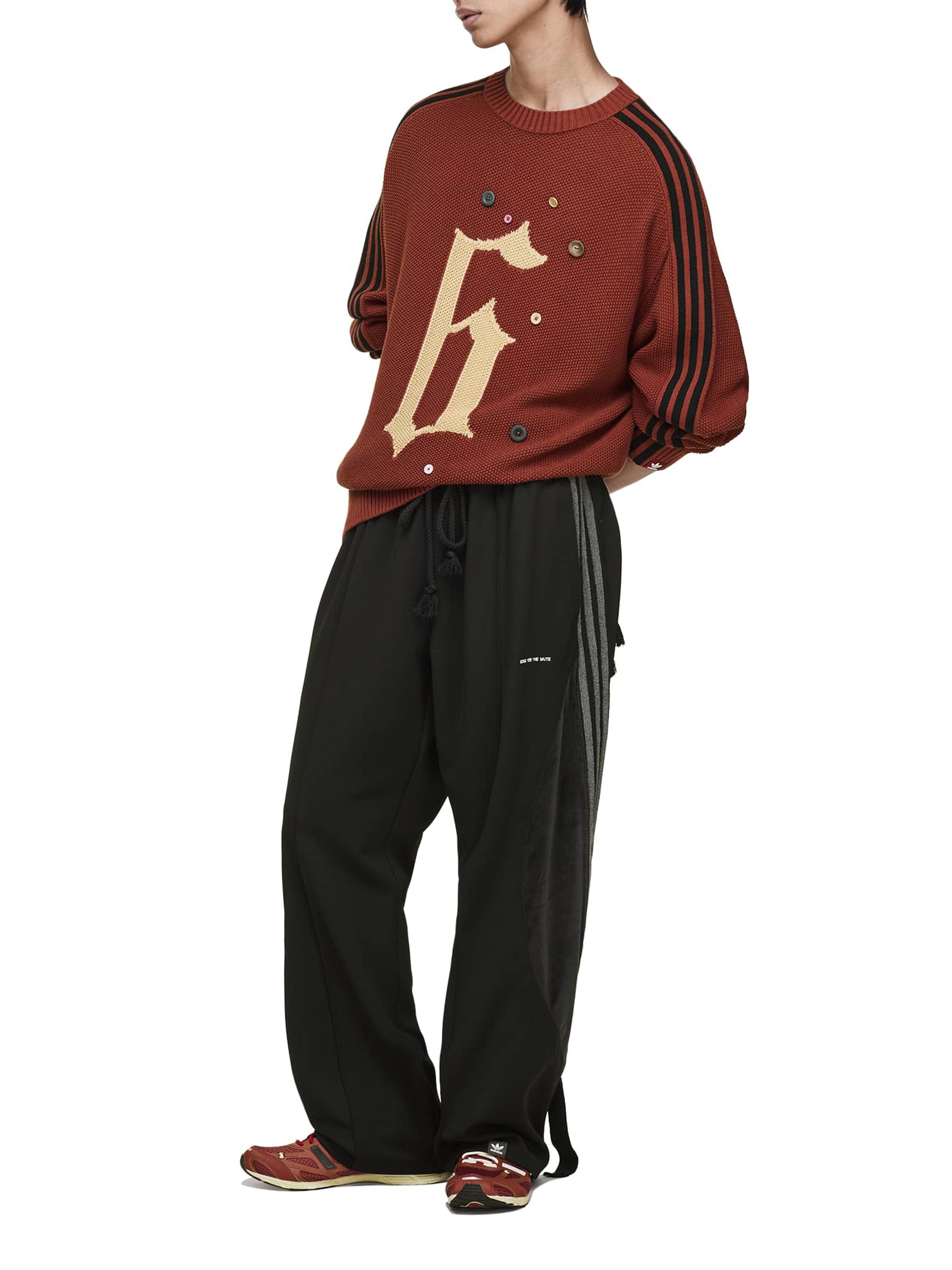 完売品M Adidas ADI006 SWEATER SFTM KC0327 adidas adidas x SFTM ADI006 Button-Detail Cotton Crewneck Sweater