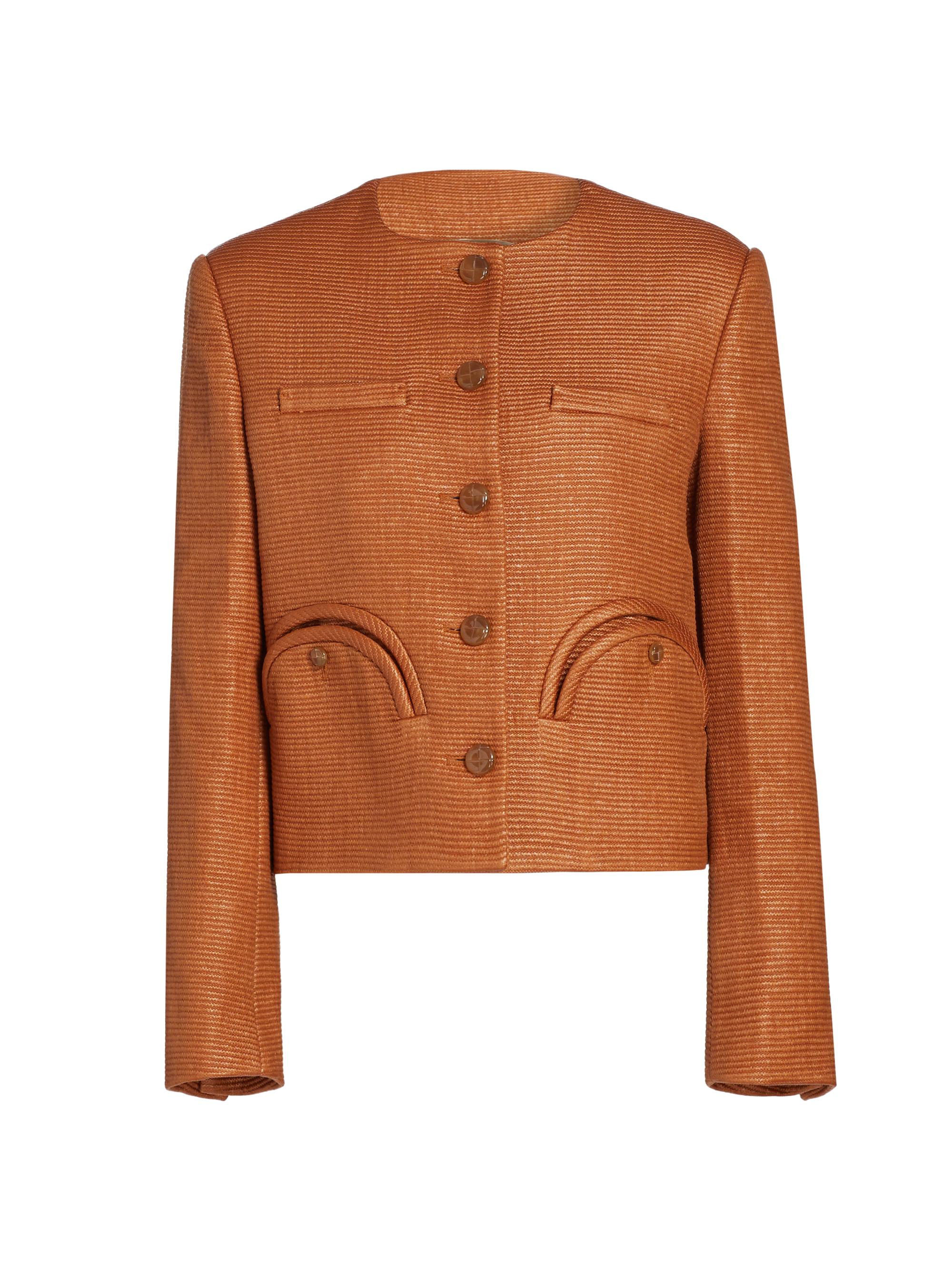 Blazé-Milano Women's Shamo Raffia Bolero - Peanut