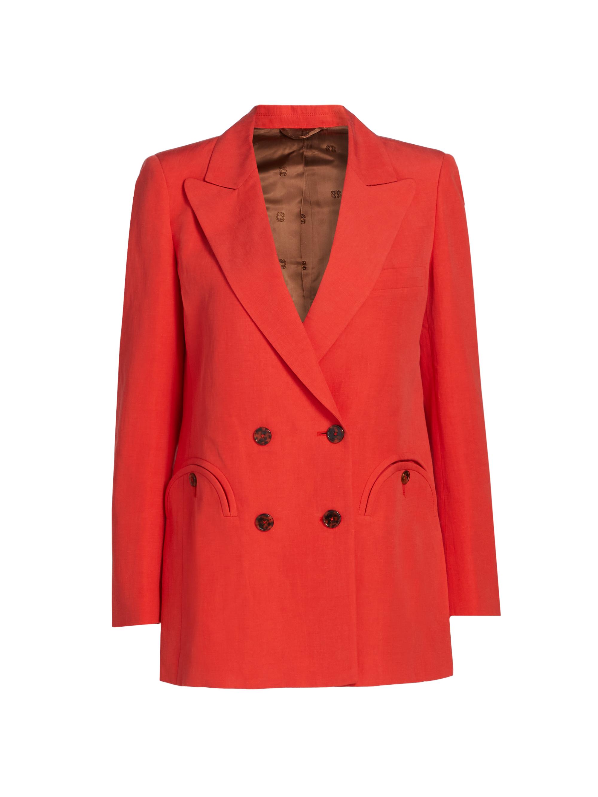 Blazé-Milano Women's Everyday Double-Breasted Blazer - Coral