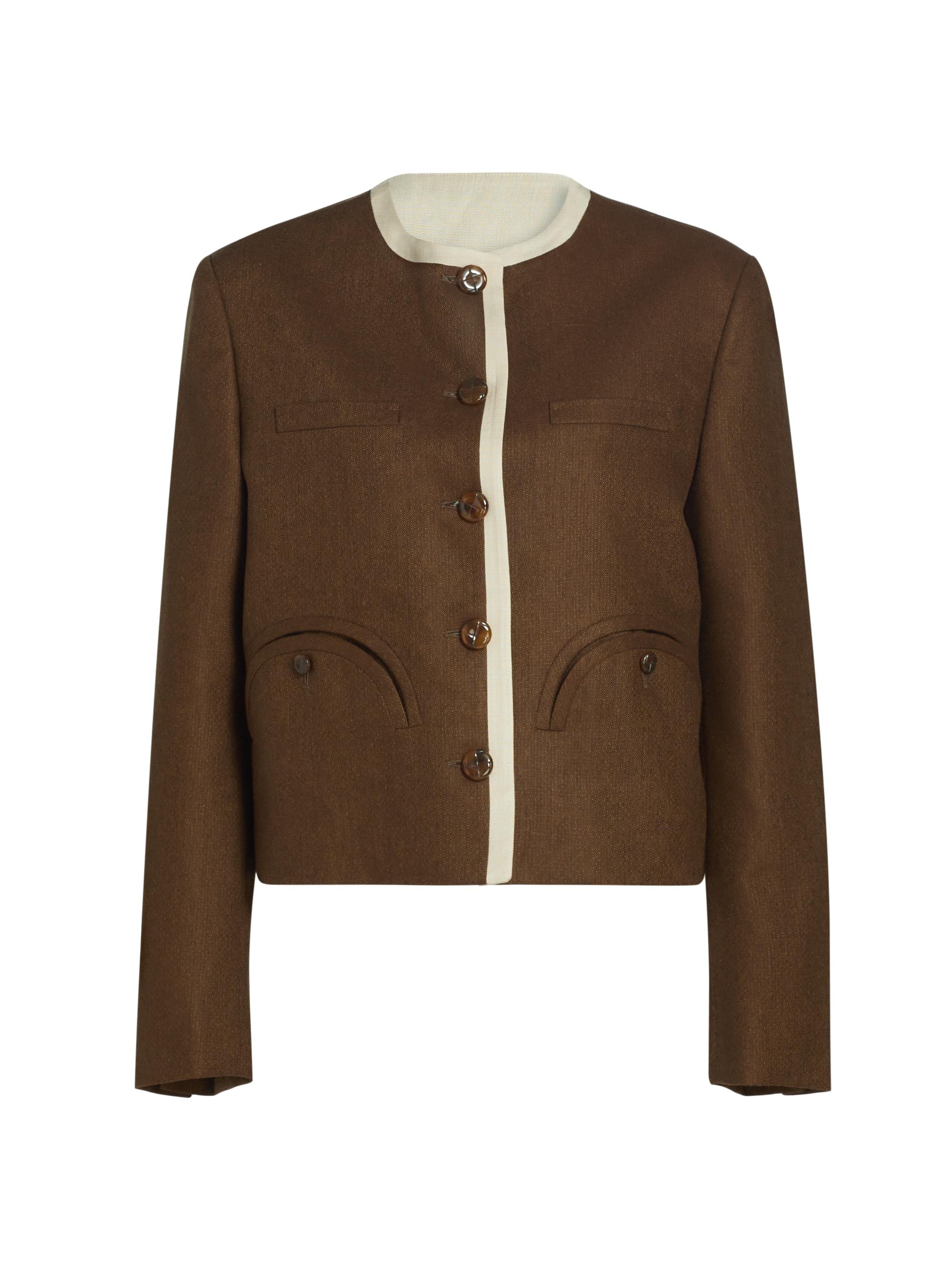 Blazé-Milano Women's Shamo Silk Bolero - Chocolate