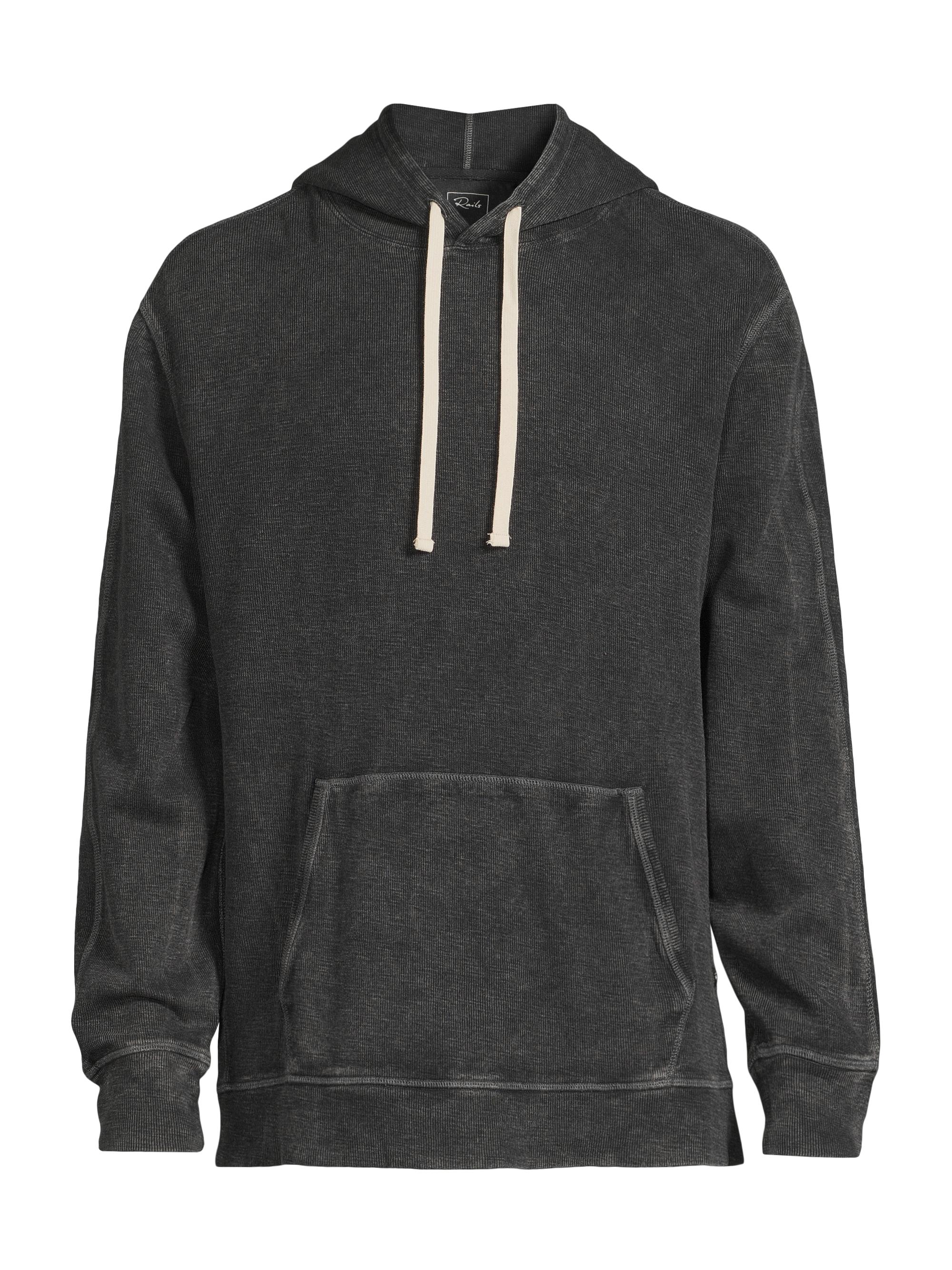 Rails Men's Lightweight Jersey Hoodie - Washed Black