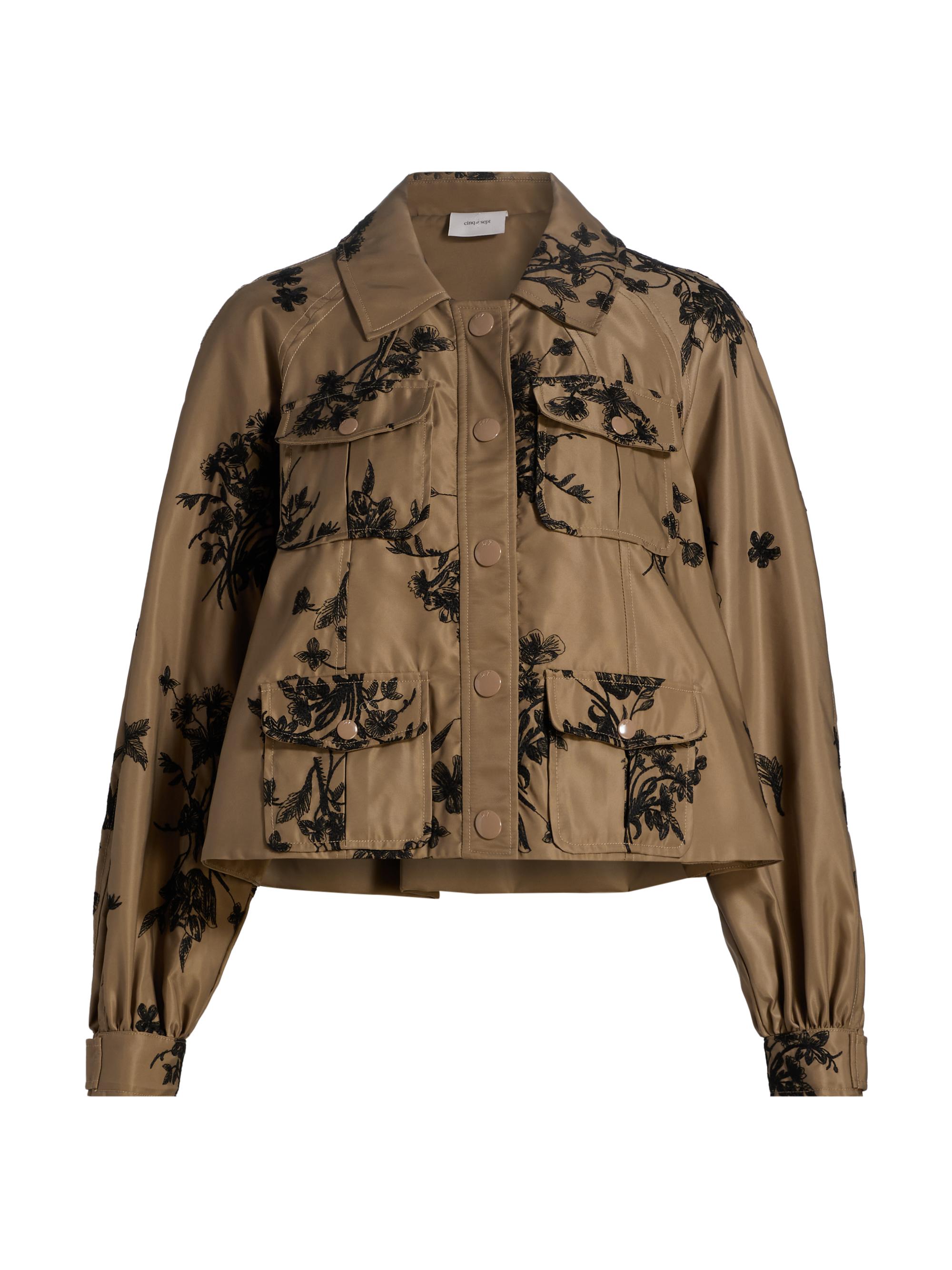 Cinq à Sept Women's Wildflower Whimsy Adami Jacket - Brown Sandstone Black