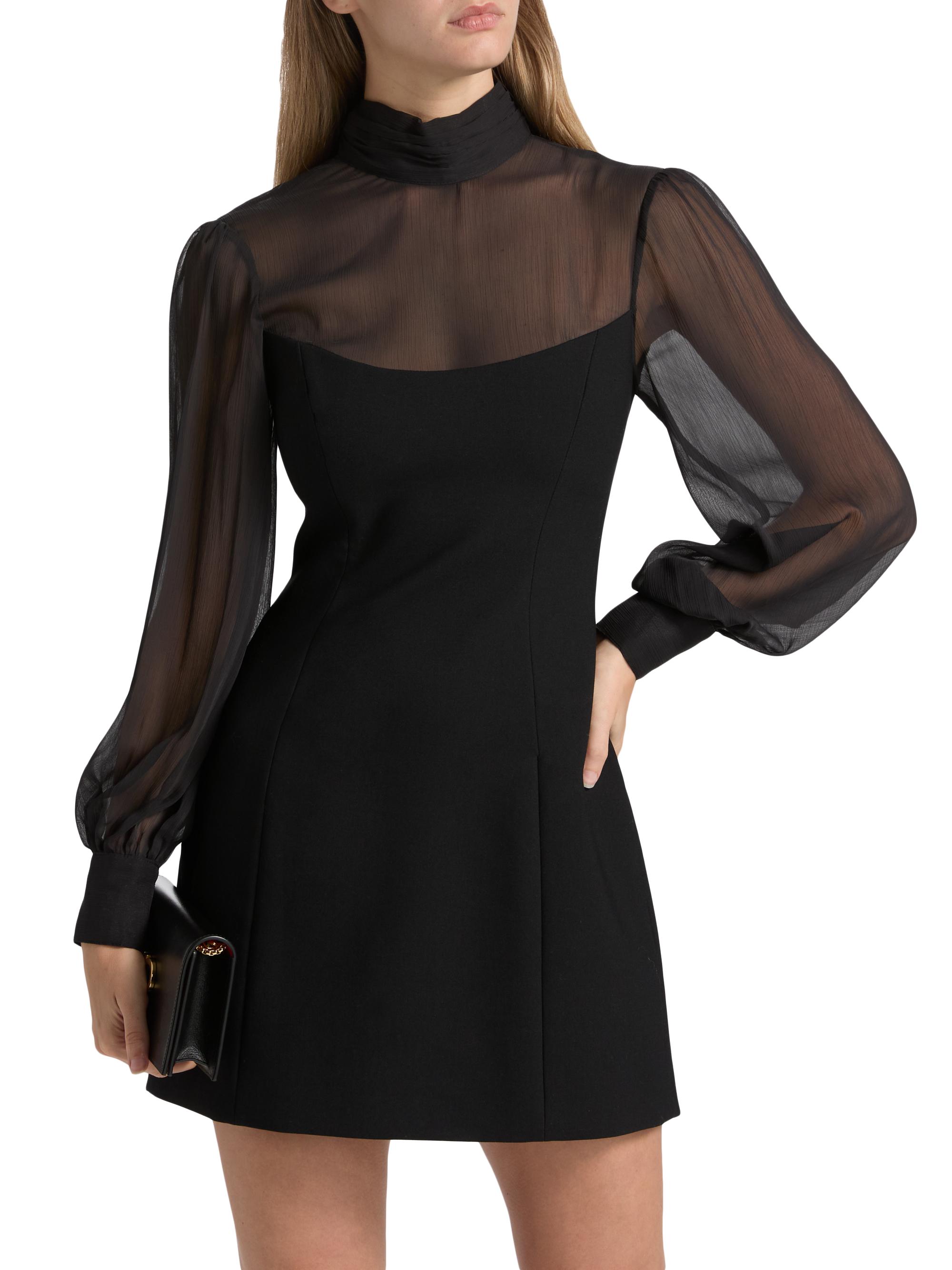 Cinq à Sept Fili Mesh Tieneck Minidress | Saks Fifth Avenue