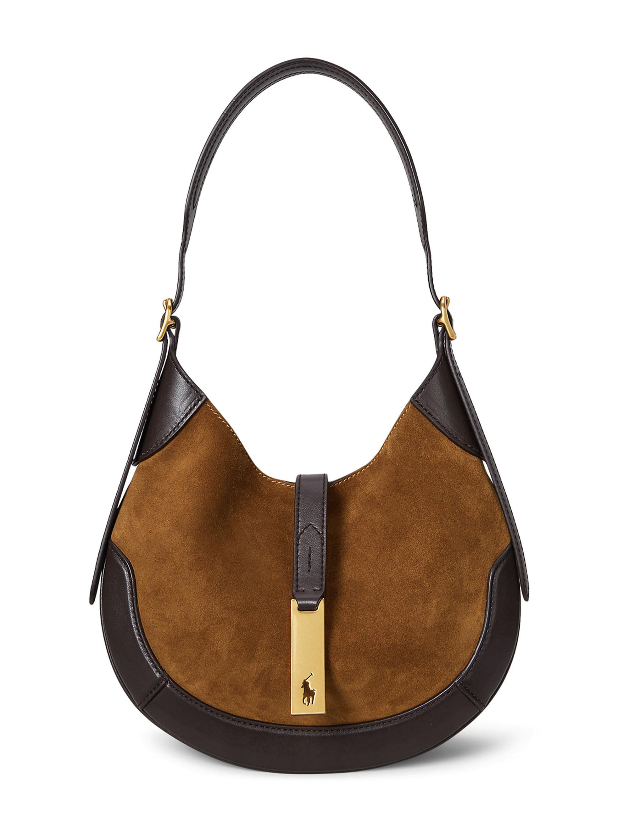 Polo Ralph Lauren Women's Polo ID Suede & Leather Bag - Maple And Tobacco