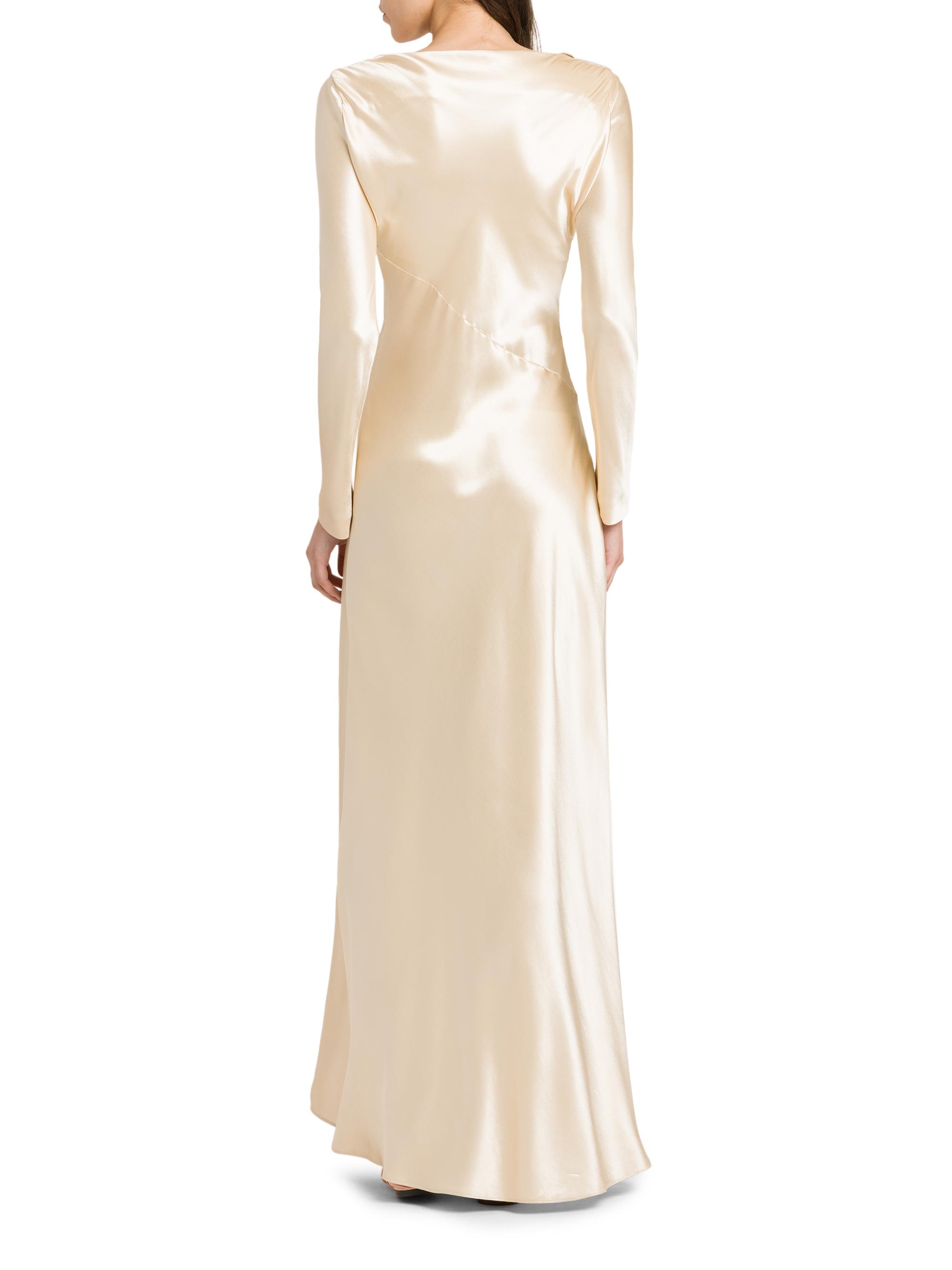 blue satin maxi dress long sleeve CurveWow Twist Front Satin Maxi Dress Cobalt Blue – Curvewow main image 0