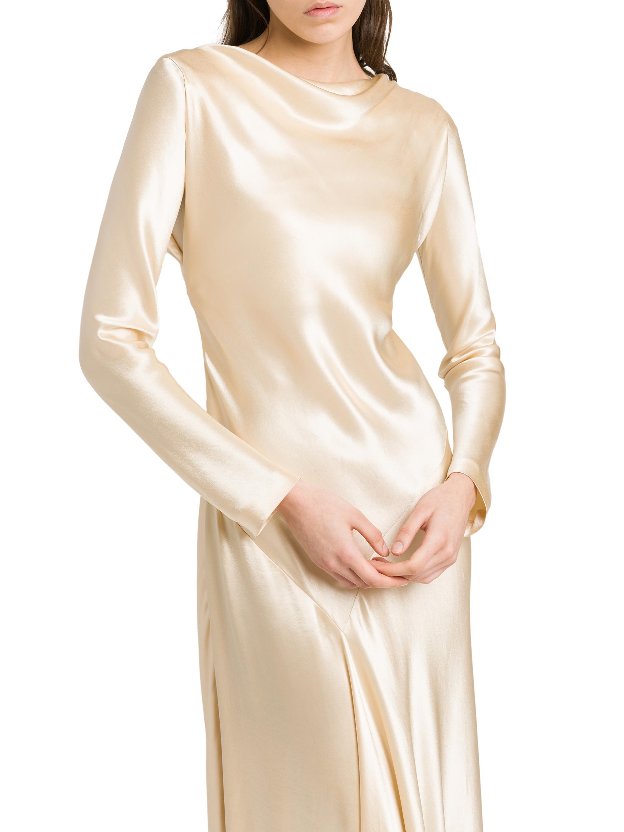 Alberta Ferretti Satin Bias-Cut Maxi Dress | Saks Fifth Avenue