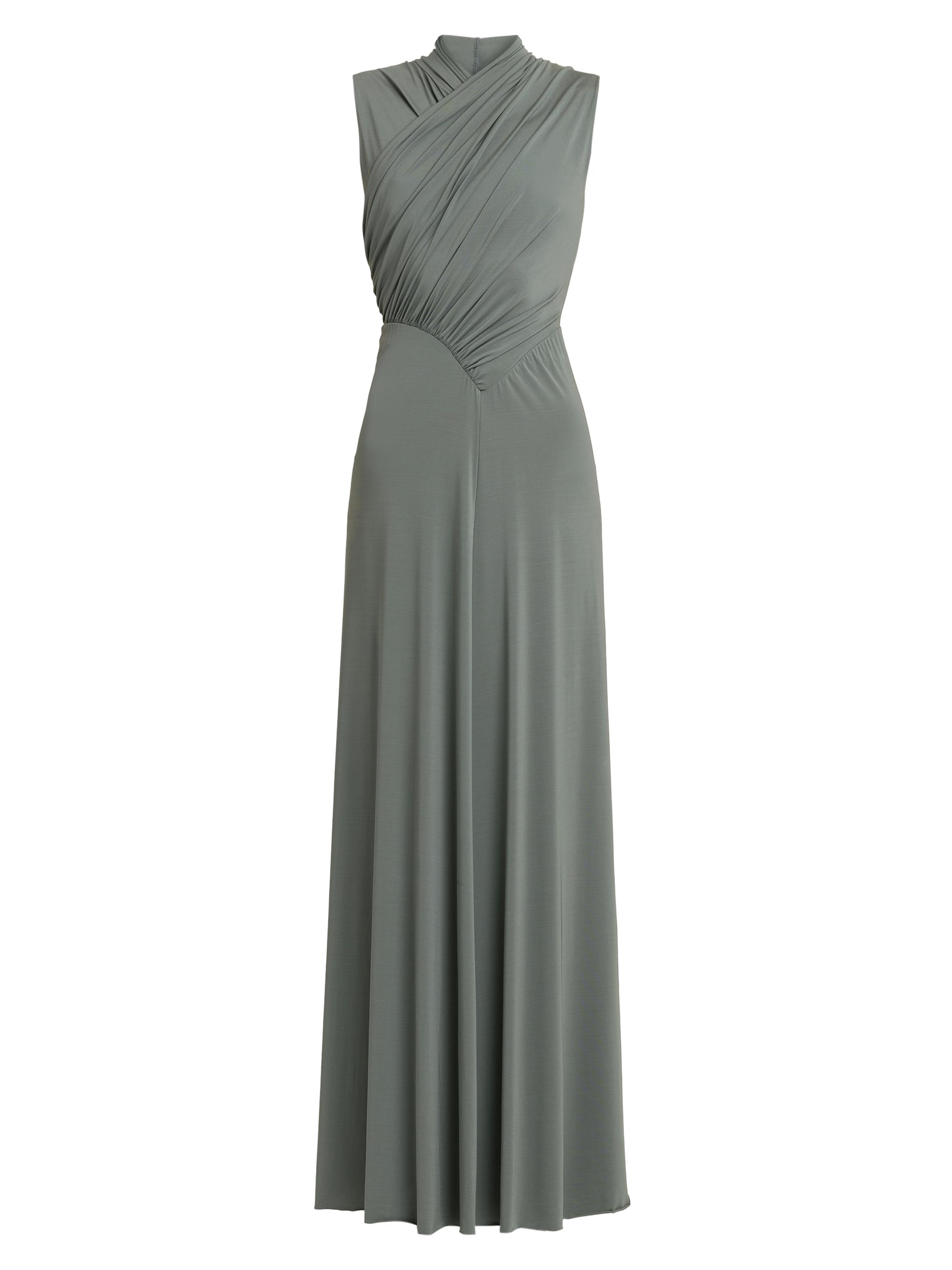 Elisabetta Franchi Pleated Jersey Cut-Out Gown | Saks Fifth Avenue