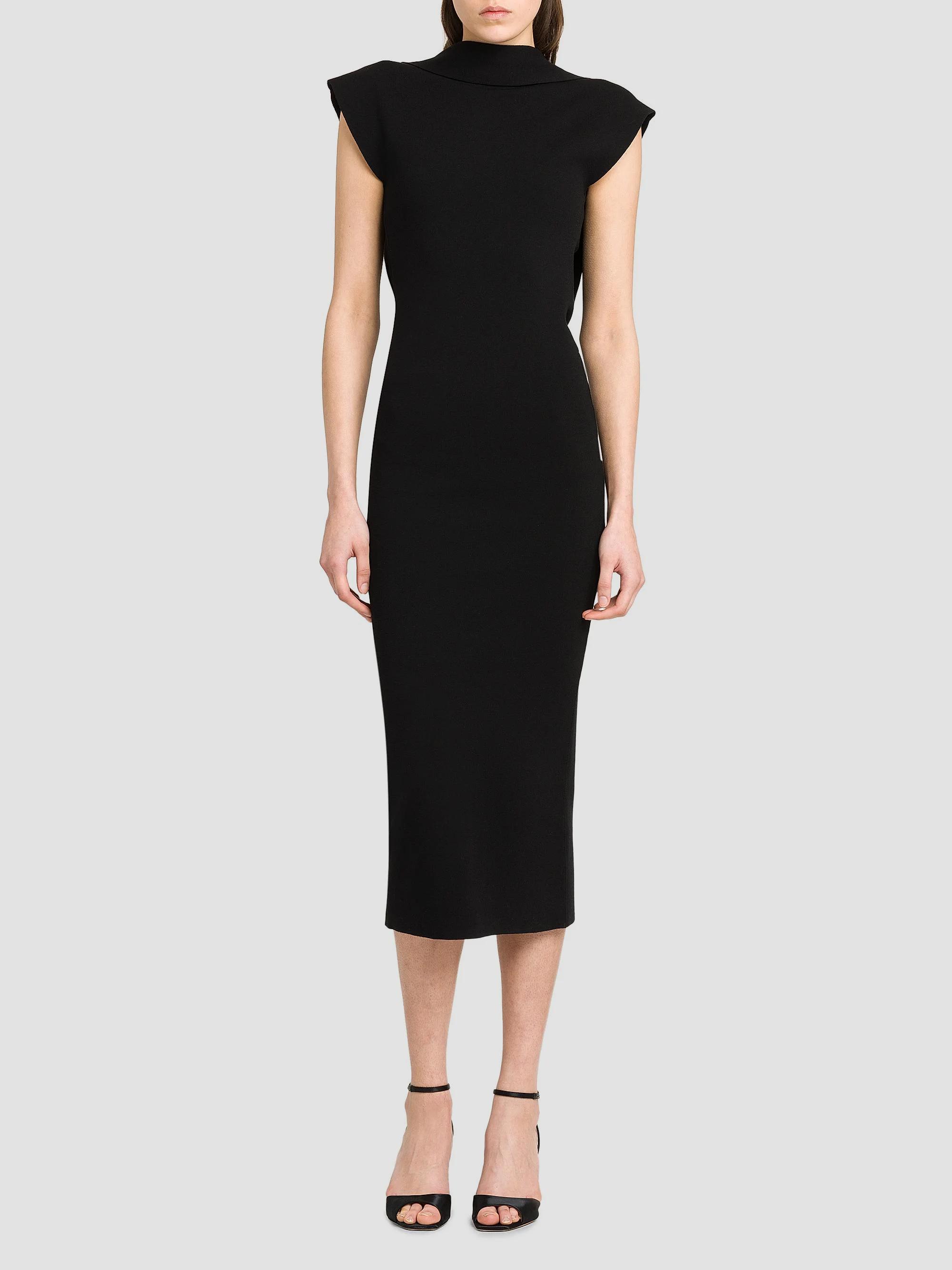 Alberta Ferretti Knit Open Cowlback Midi-Dress | Saks Fifth Avenue
