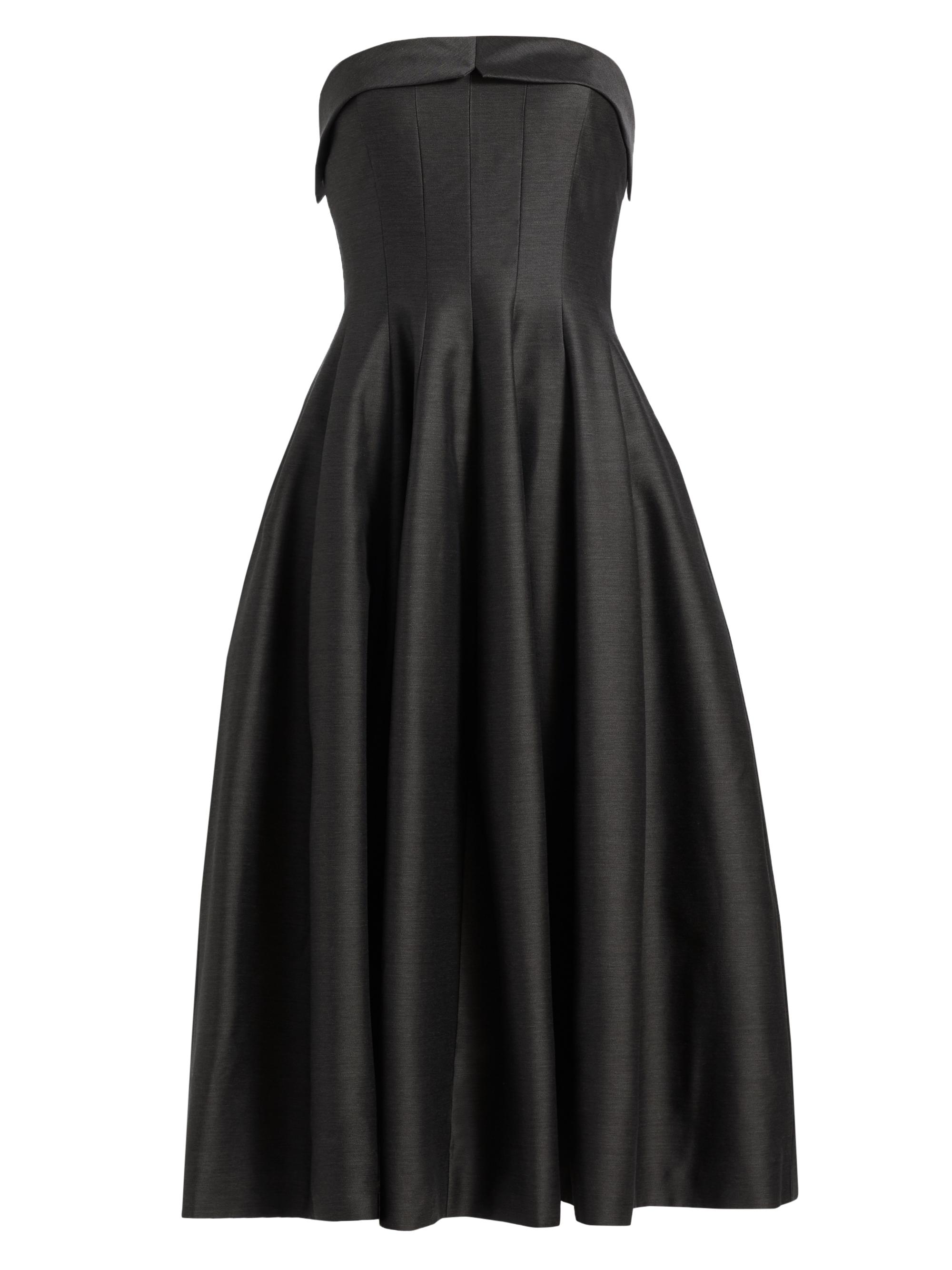 Strapless A-Line Midi-Dress