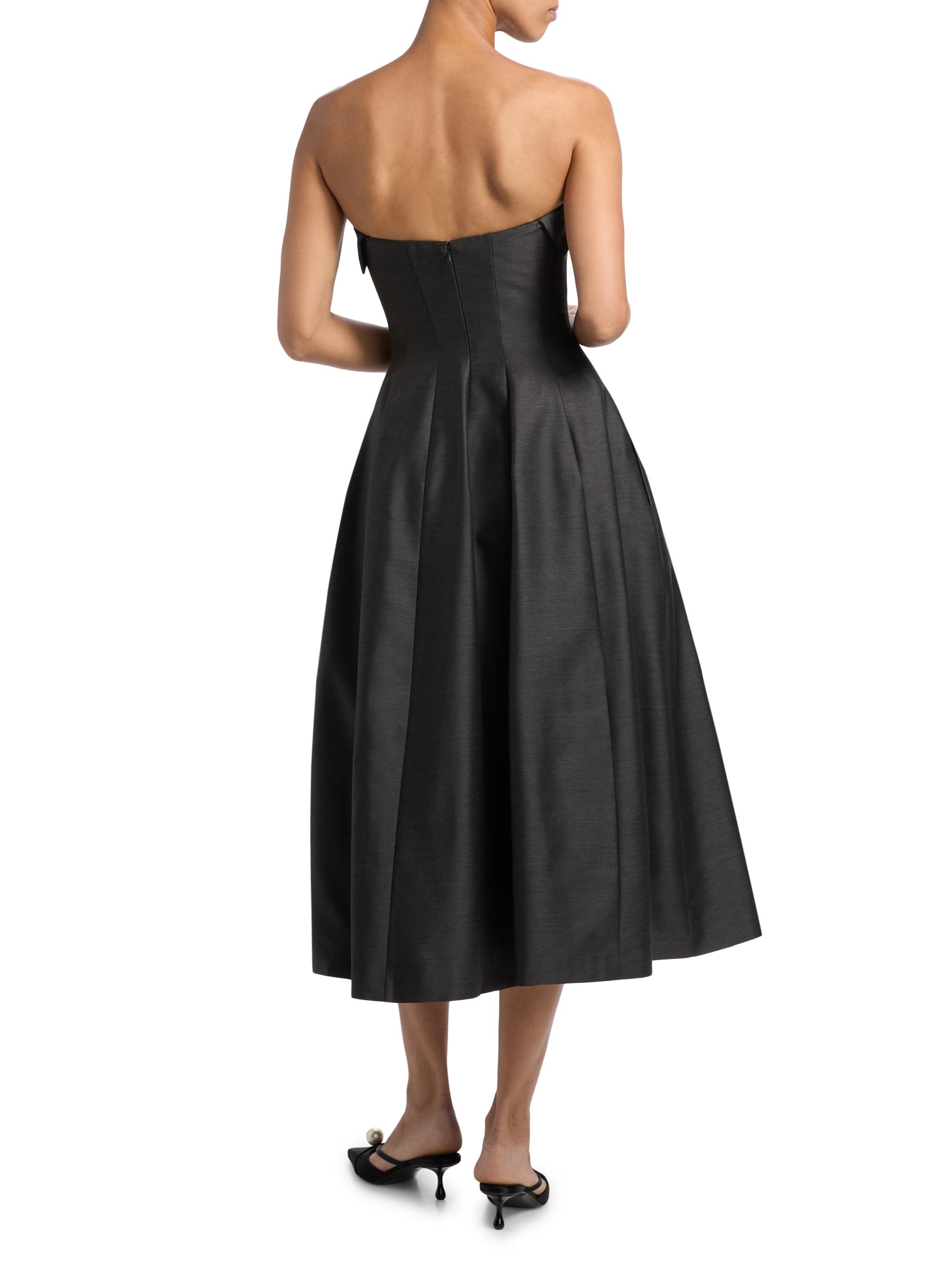 A FERRETTI ブラックドレス Alberta Ferretti Strapless A-Line Midi-Dress | Saks Fifth Avenue