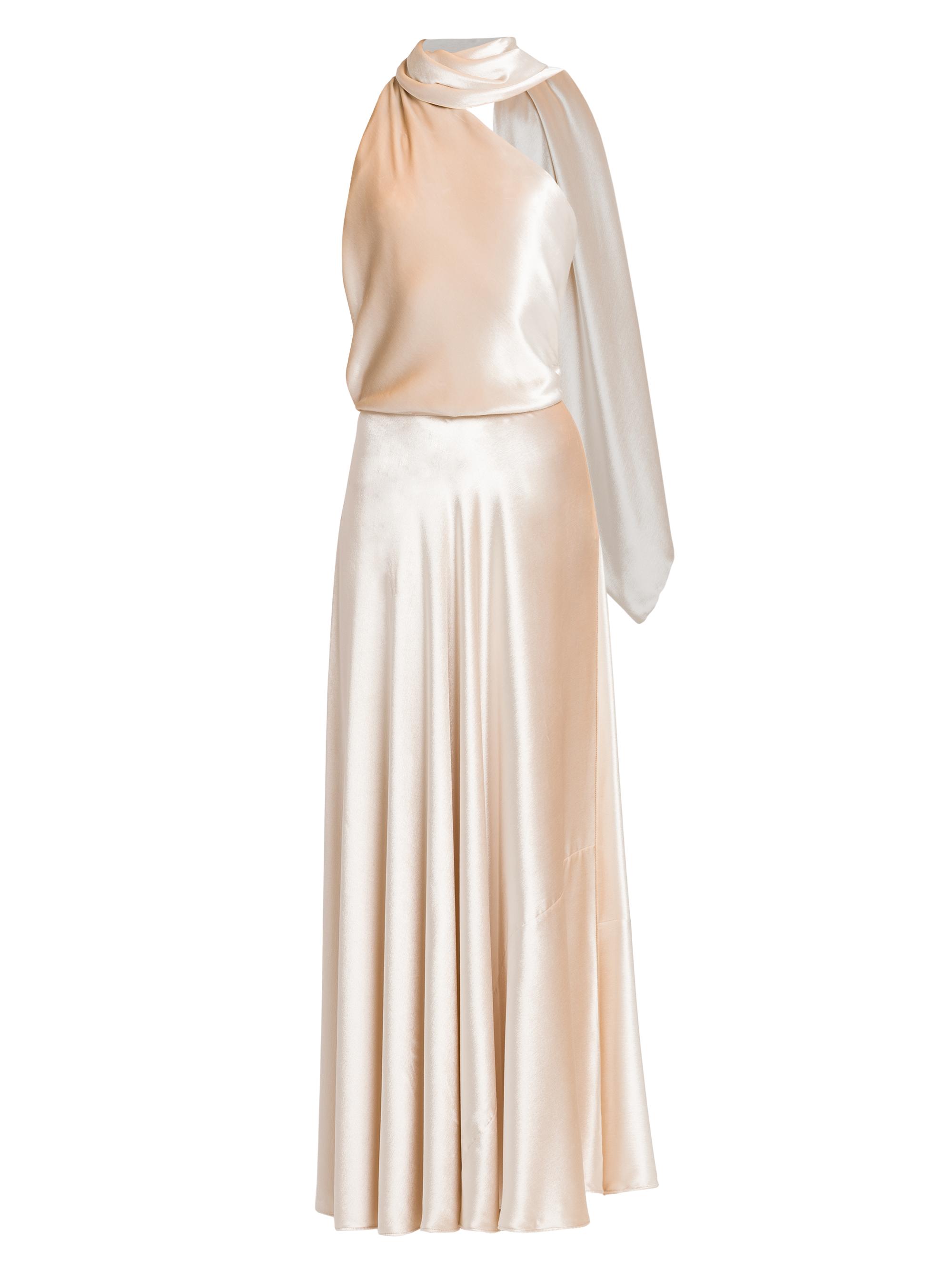 Alberta Ferretti Satin Off-The-Shoulder Gown | Saks Fifth Avenue