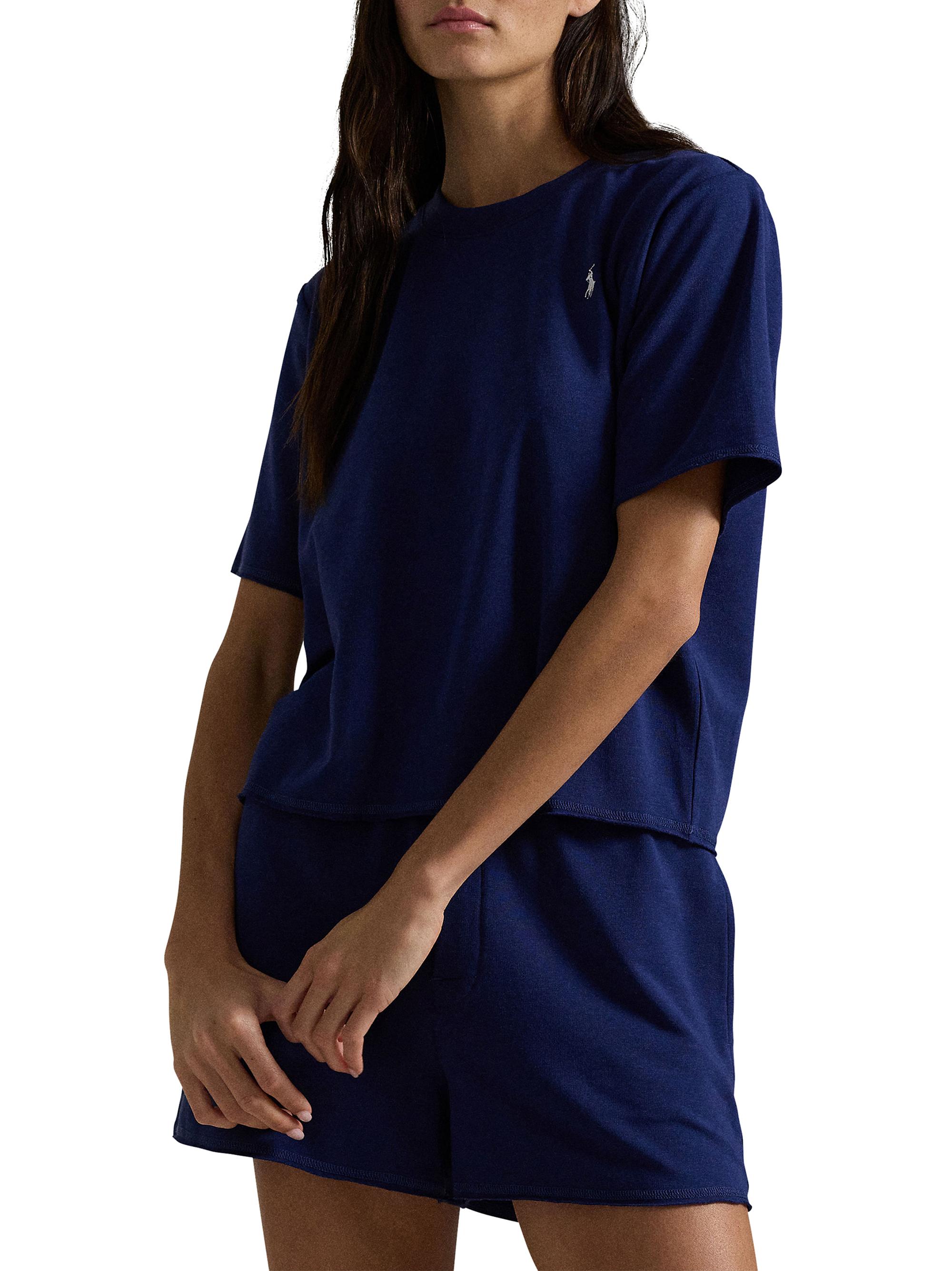 Polo Ralph Lauren Women's Striped Jersey Short Pajamas - Navy