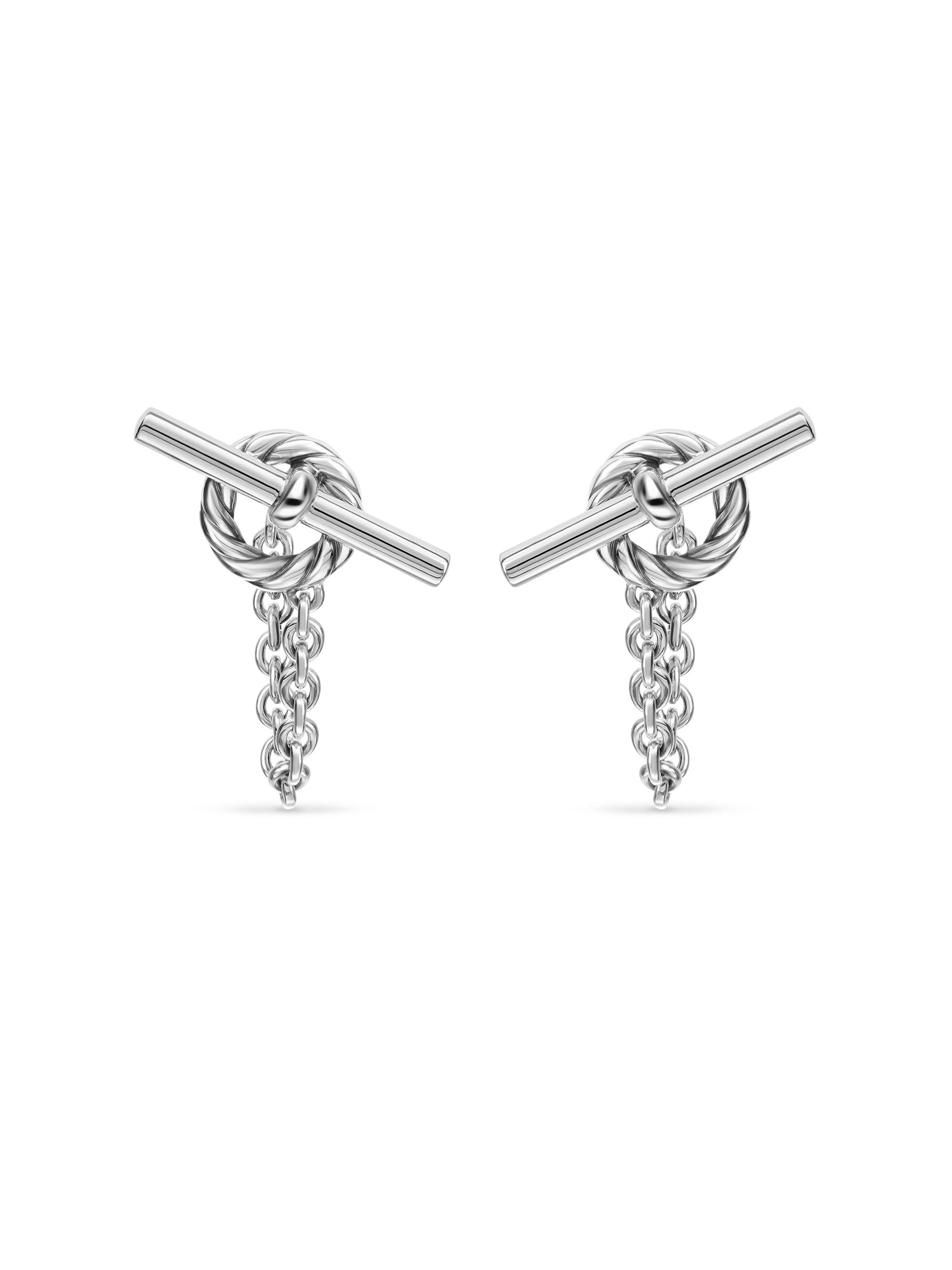 David Yurman Women's DY Mercer Bold Toggle Chain Stud Earrings in Sterling Silver, 50.4MM - Silver