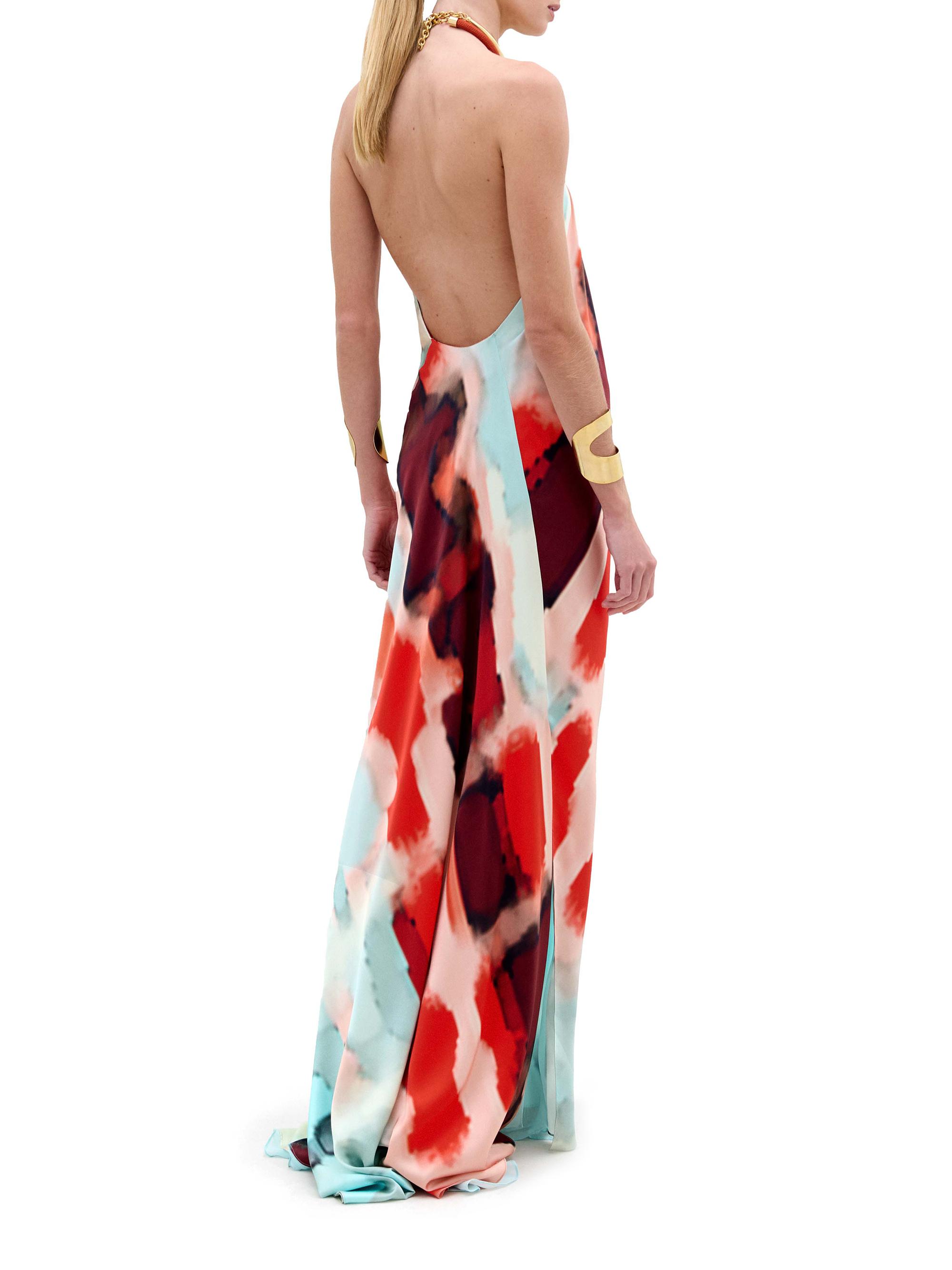 Silvia Tcherassi Zeffa Stretch Silk Maxi Dress | Saks Fifth Avenue