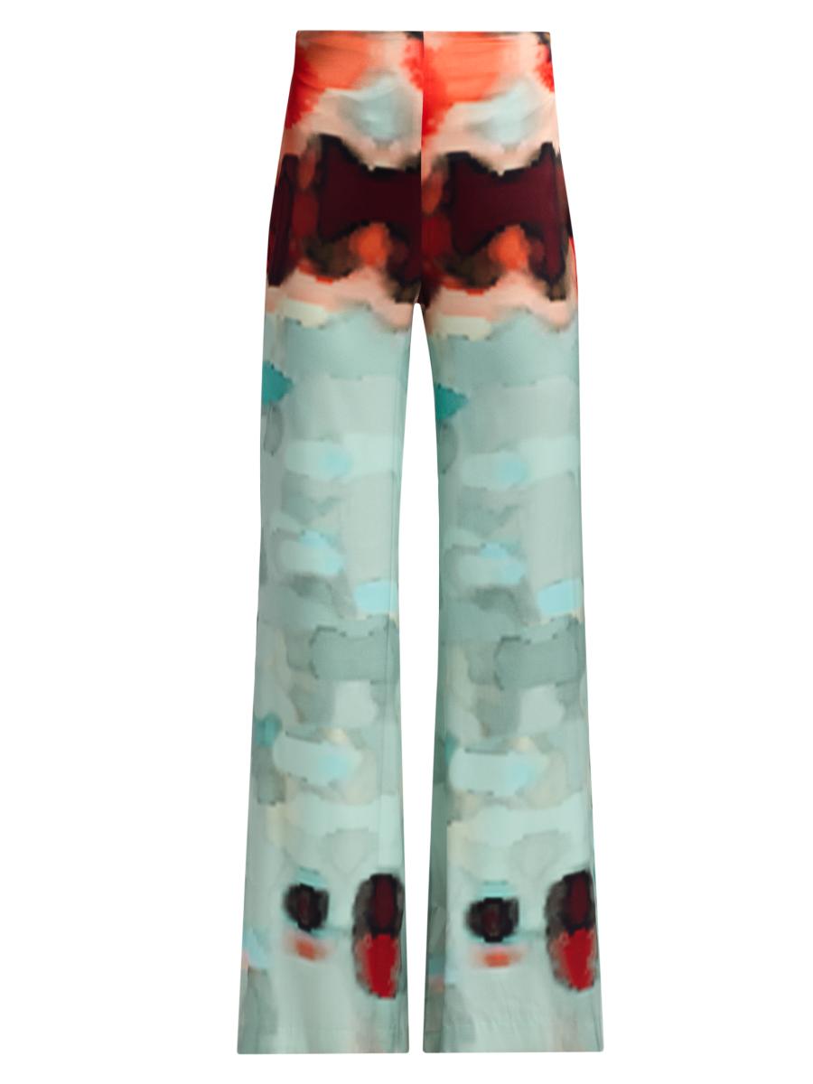 Silvia Tcherassi Women's Andie Dyed Wide-leg Pants In Blue