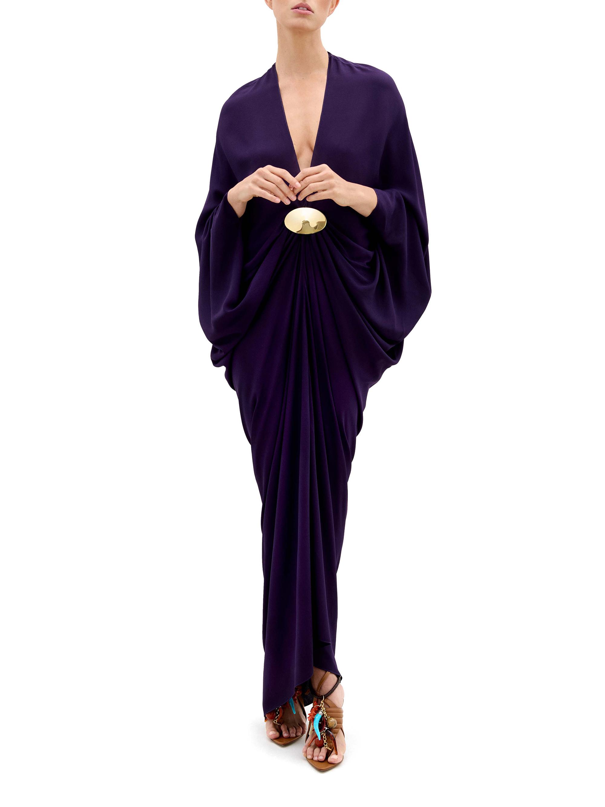 Silvia Tcherassi Fiore Gathered Tunic Maxi Dress | Saks Fifth Avenue