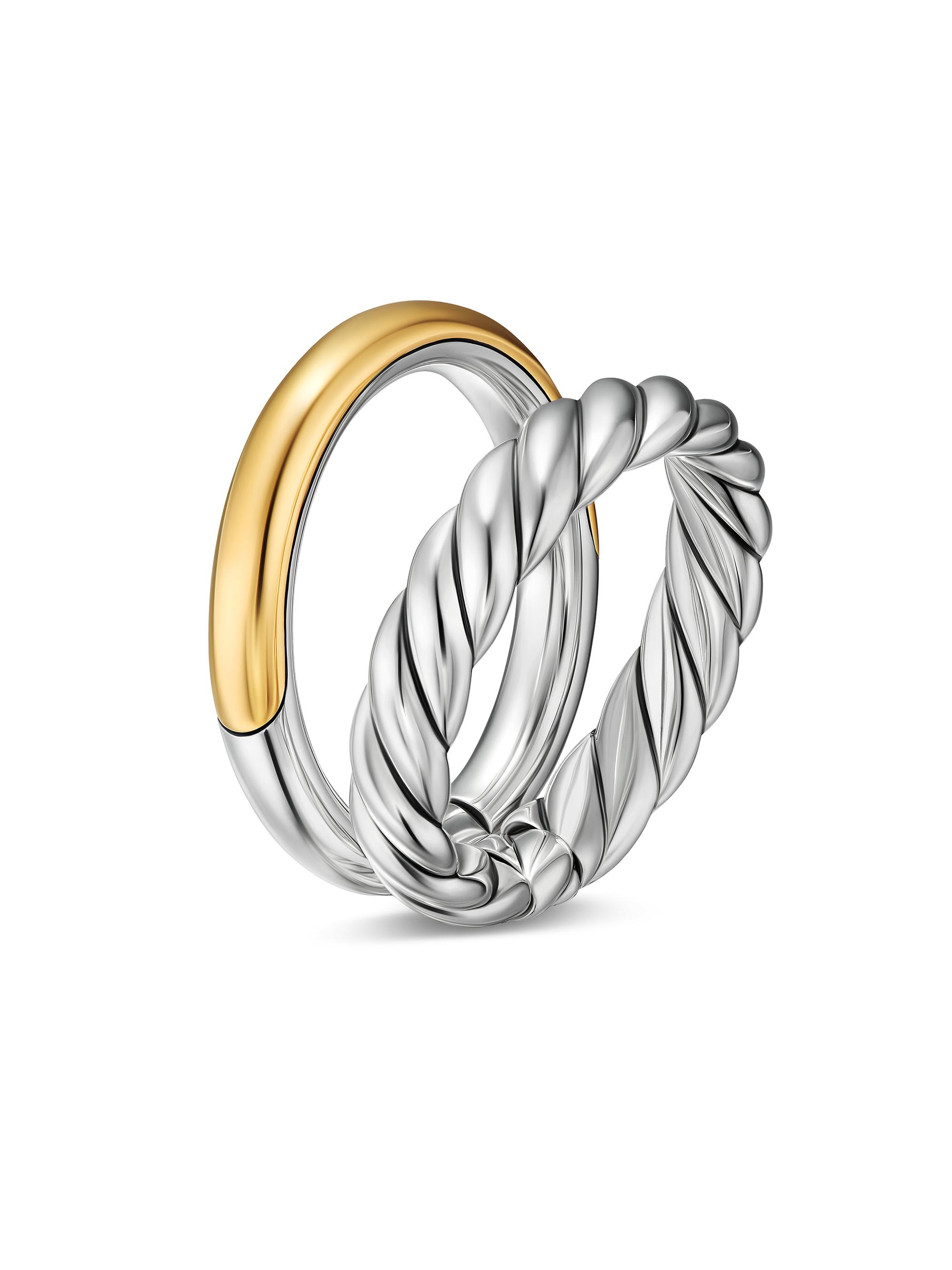 DY Mercer Two Row Ring in Sterling Silver