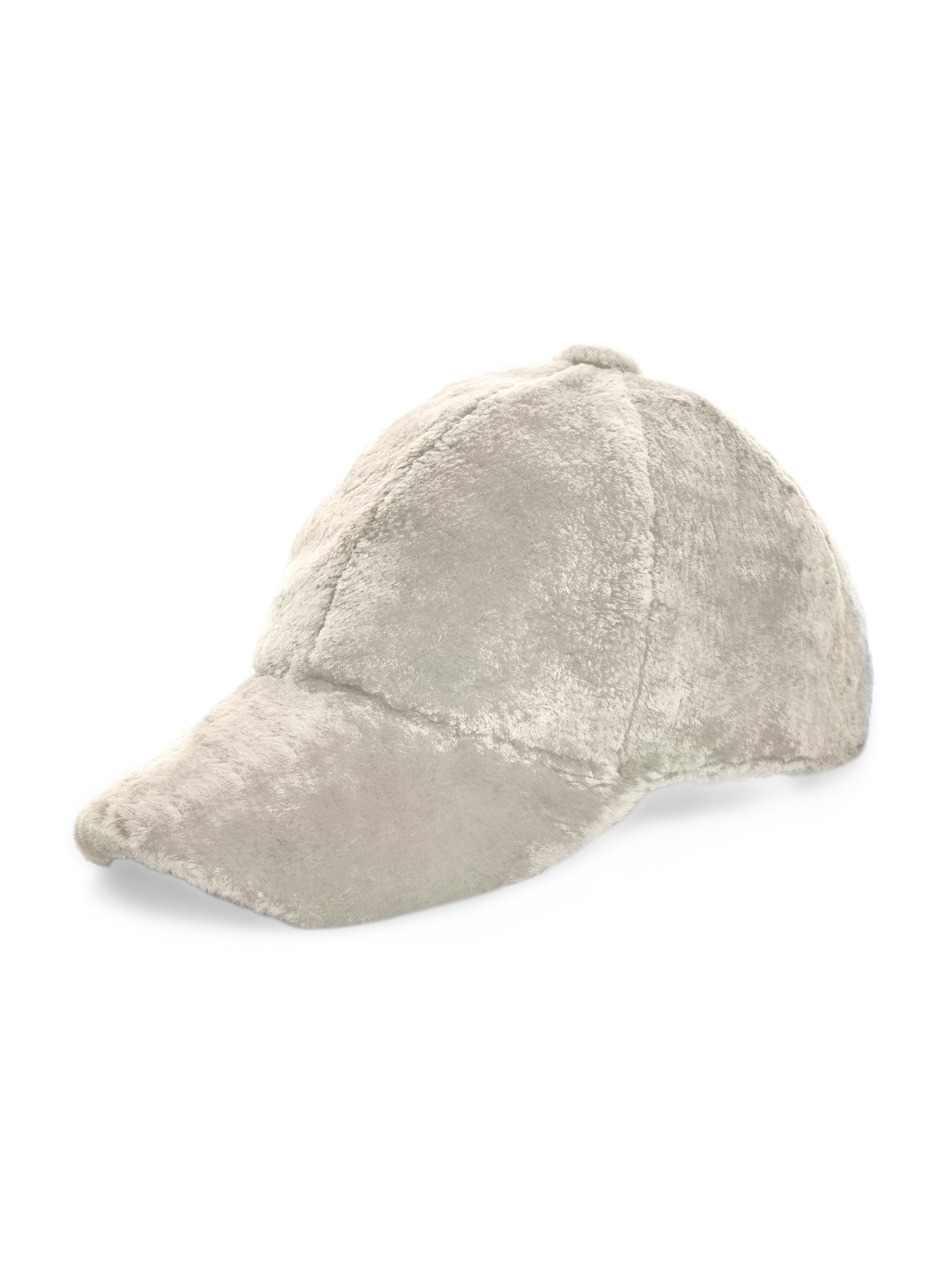 Maximilian Women's Shearling Baseball Cap - Light Cream