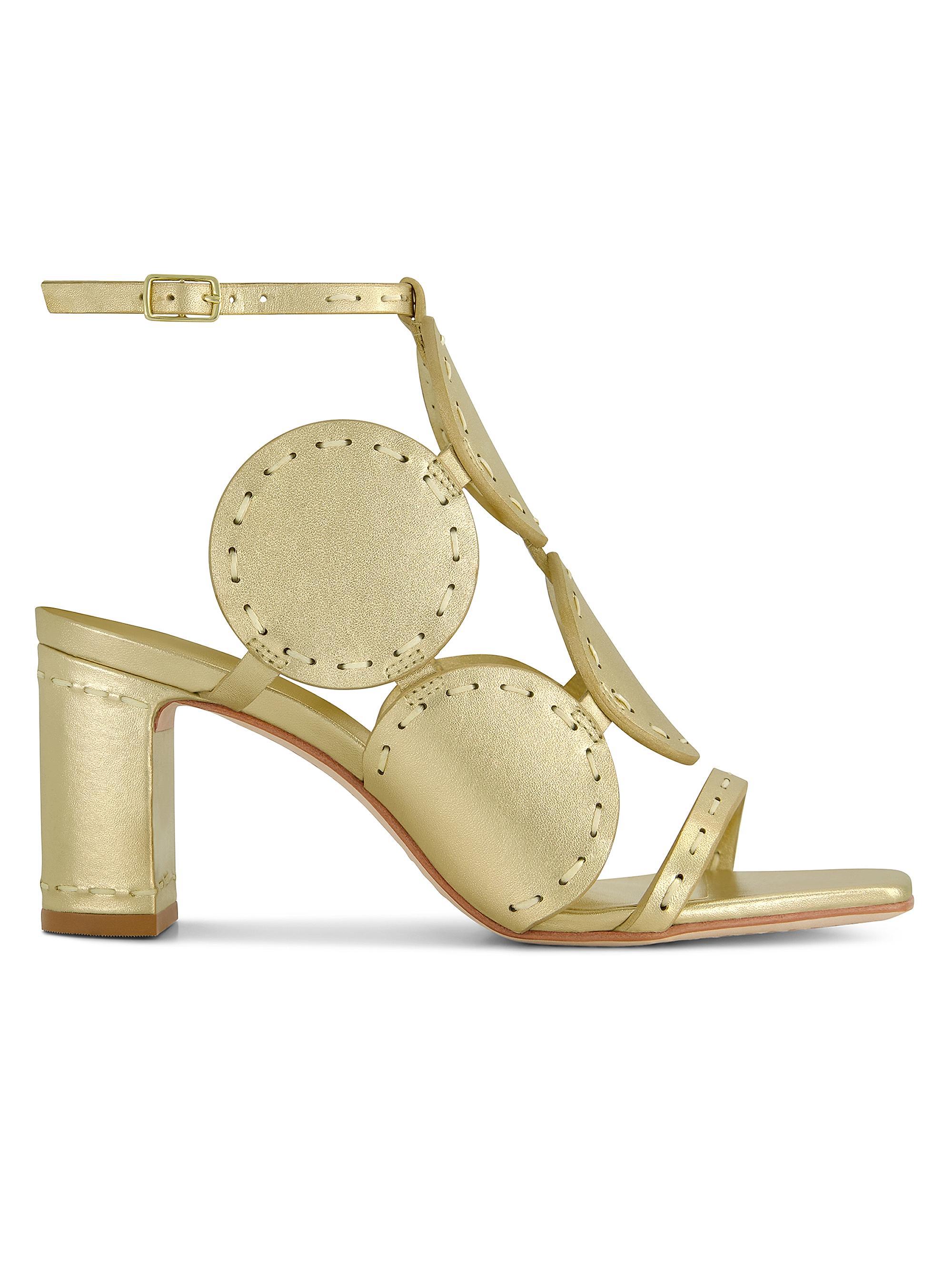 Bernardo 1946 Women's New Moon 75MM Heeled Sandals - Light Gold